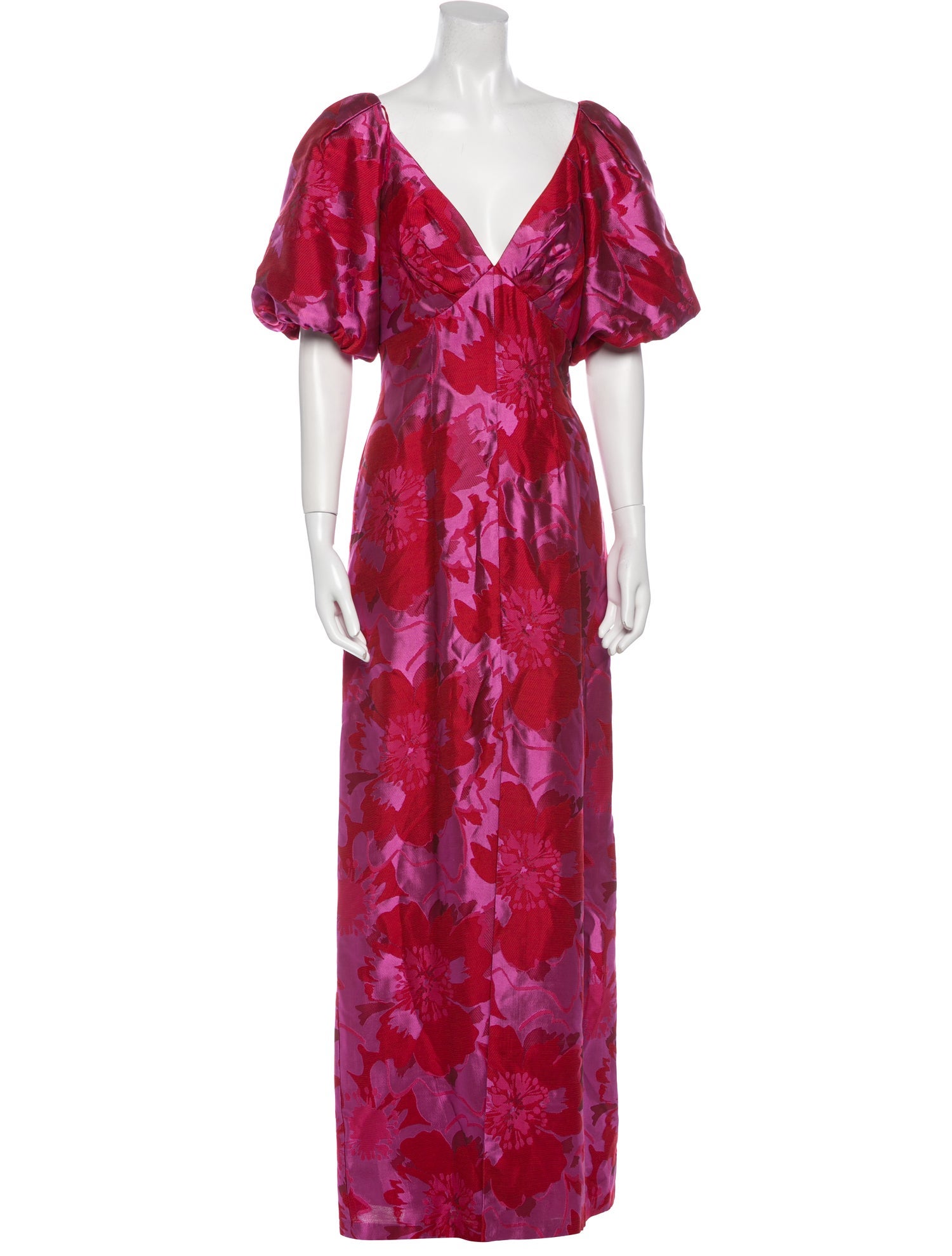 Aidan Mattox Floral Print Long Dress