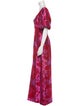 Aidan Mattox Floral Print Long Dress