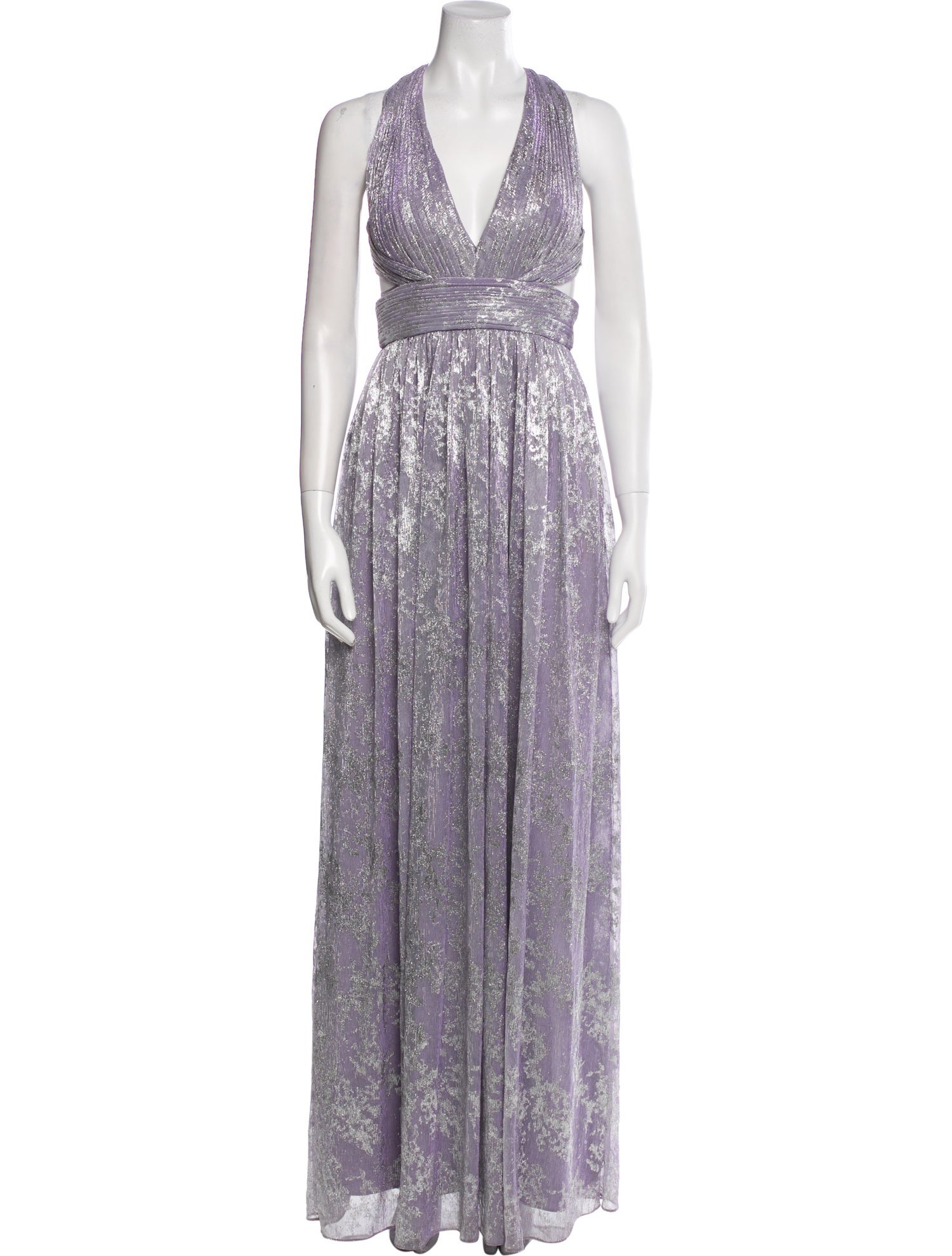 Aidan Mattox Paisley Print Long Dress