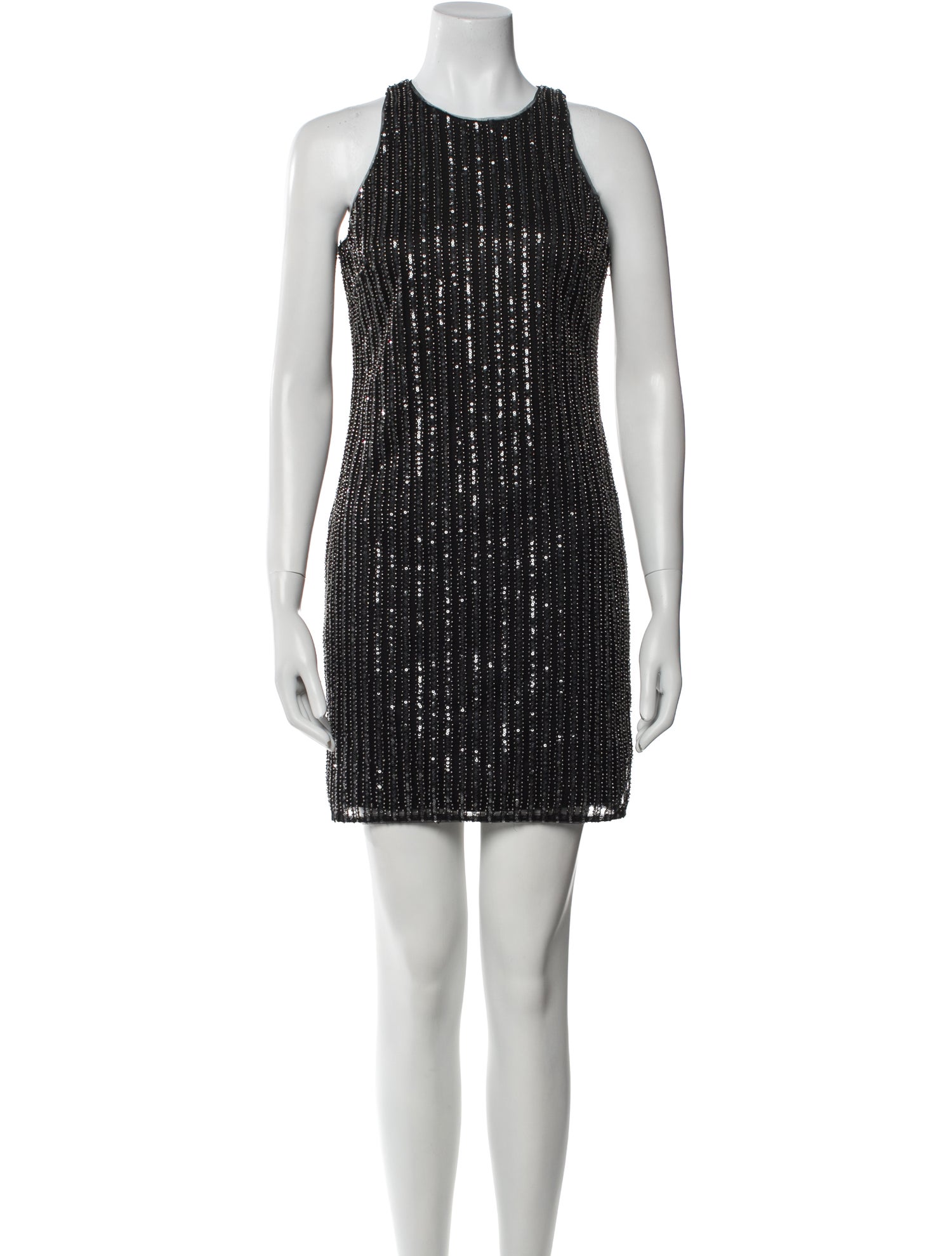 Aidan Mattox Crew Neck Mini Dress