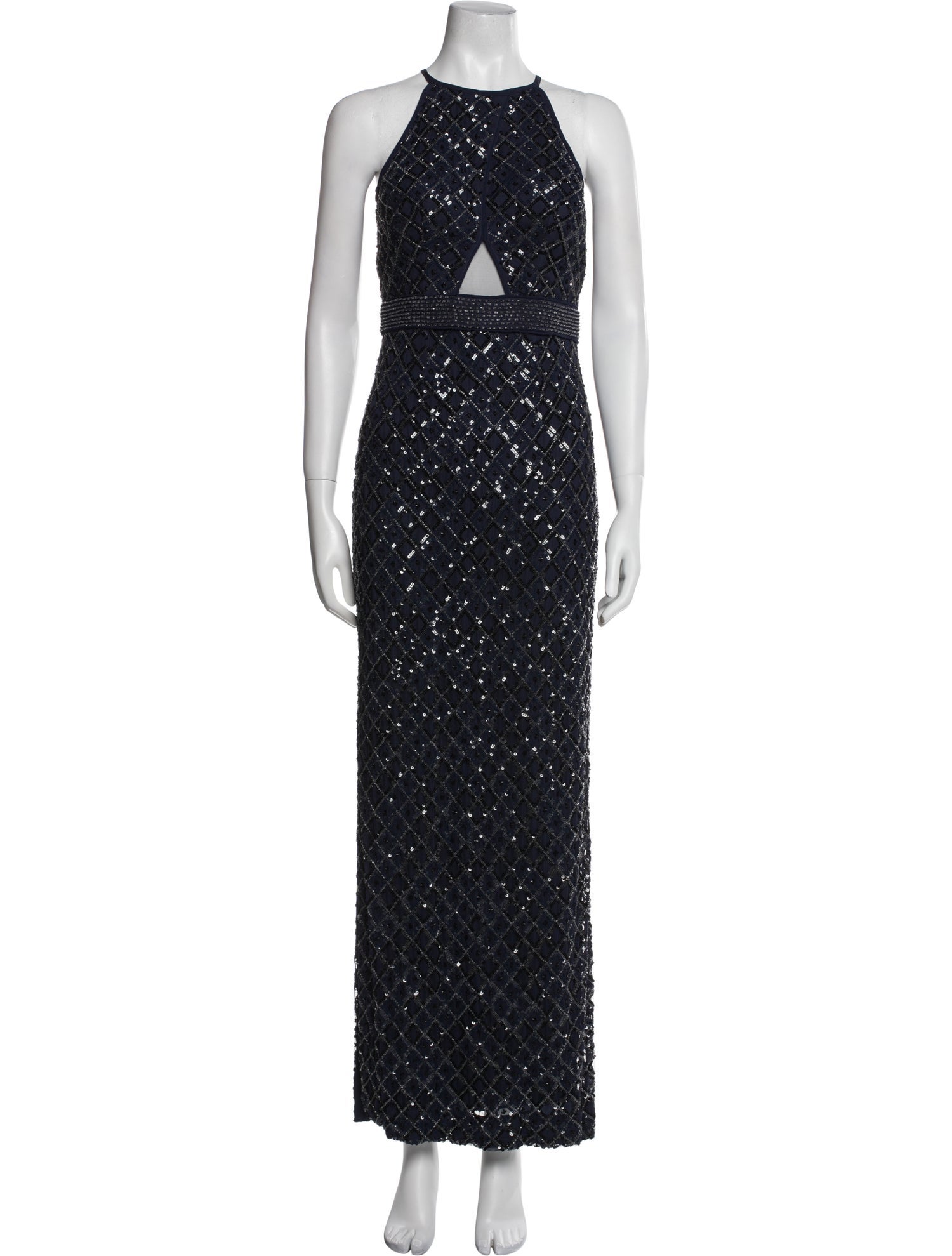 Aidan Mattox Halterneck Long Dress w/ Tags