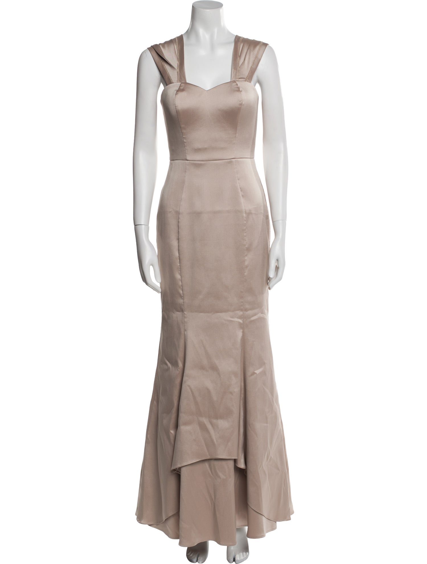 Aidan Mattox Square Neckline Long Dress