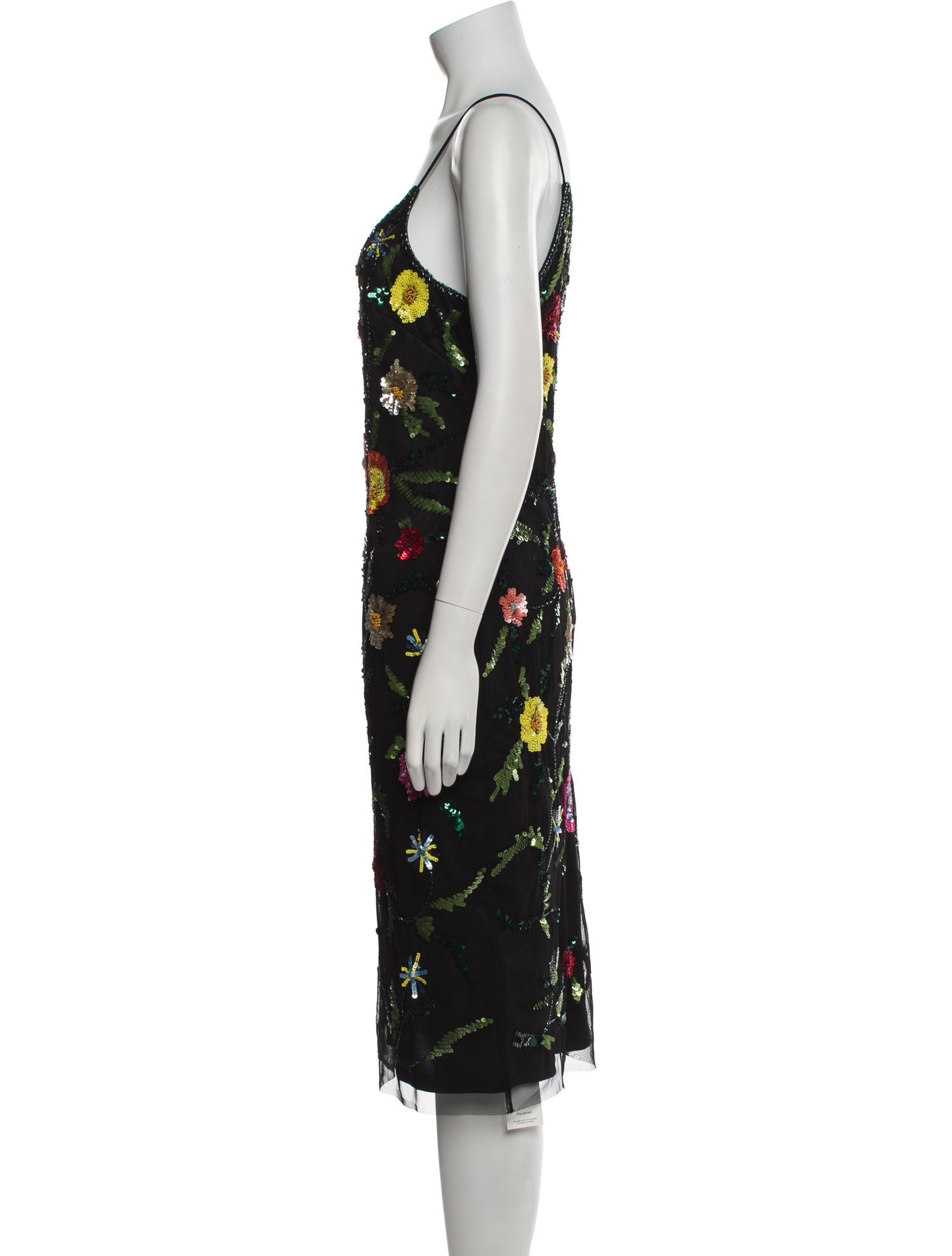 Aidan Mattox Floral Print Knee-Length Dress