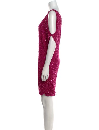 Aidan Mattox Scoop Neck Mini Dress