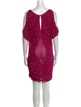 Aidan Mattox Scoop Neck Mini Dress