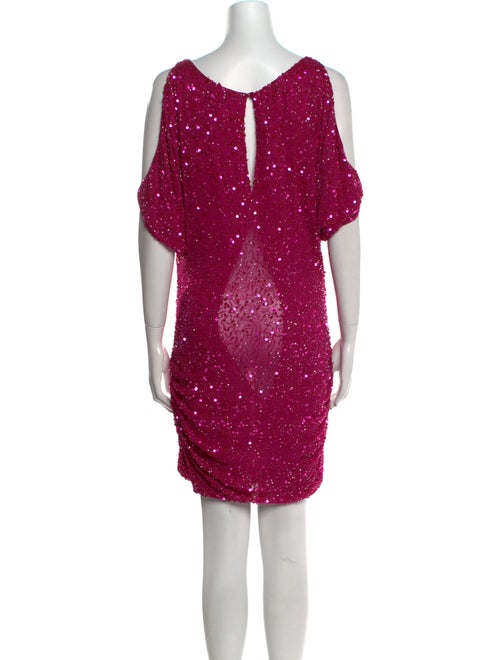 Aidan Mattox Scoop Neck Mini Dress