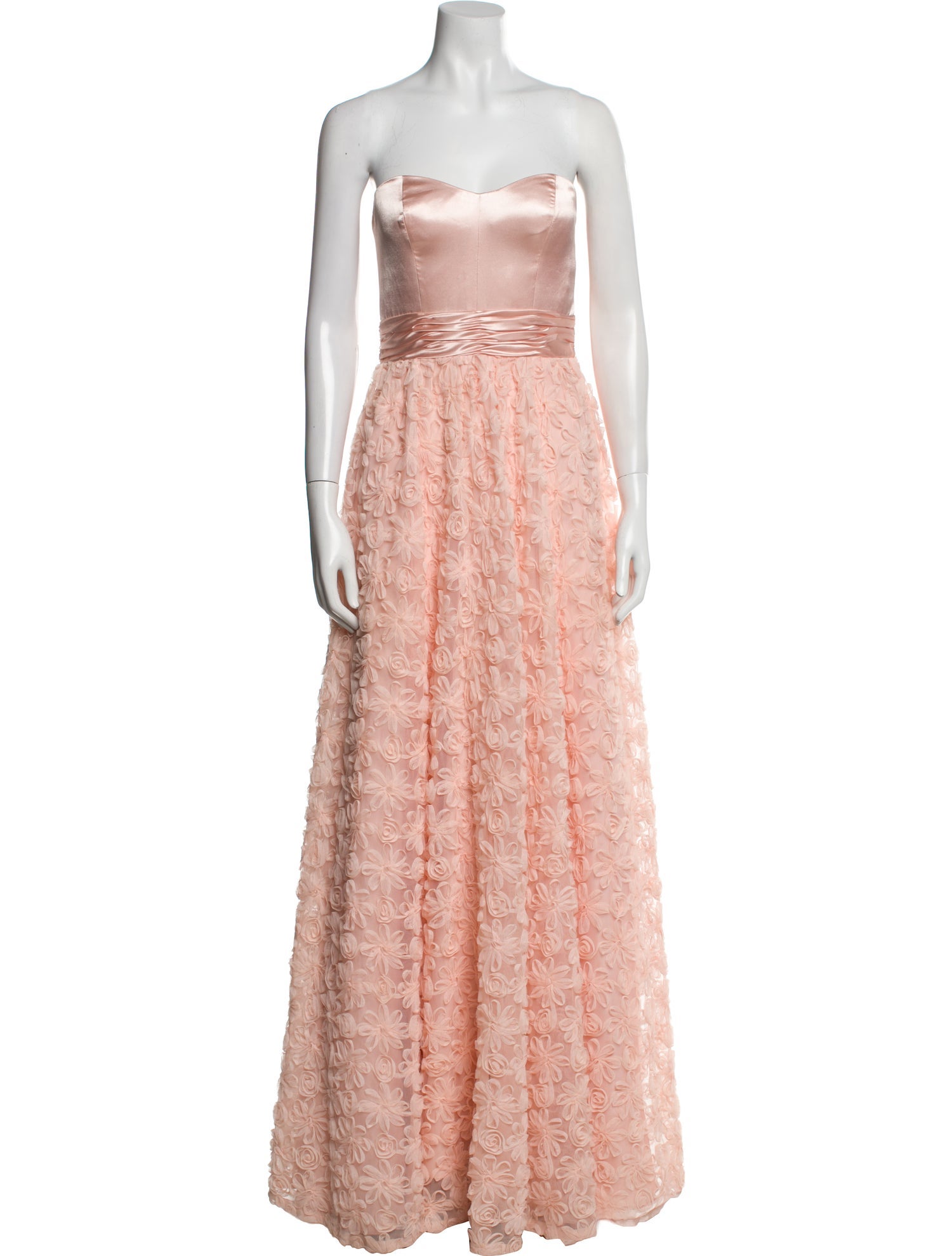 Aidan Mattox Strapless Long Dress