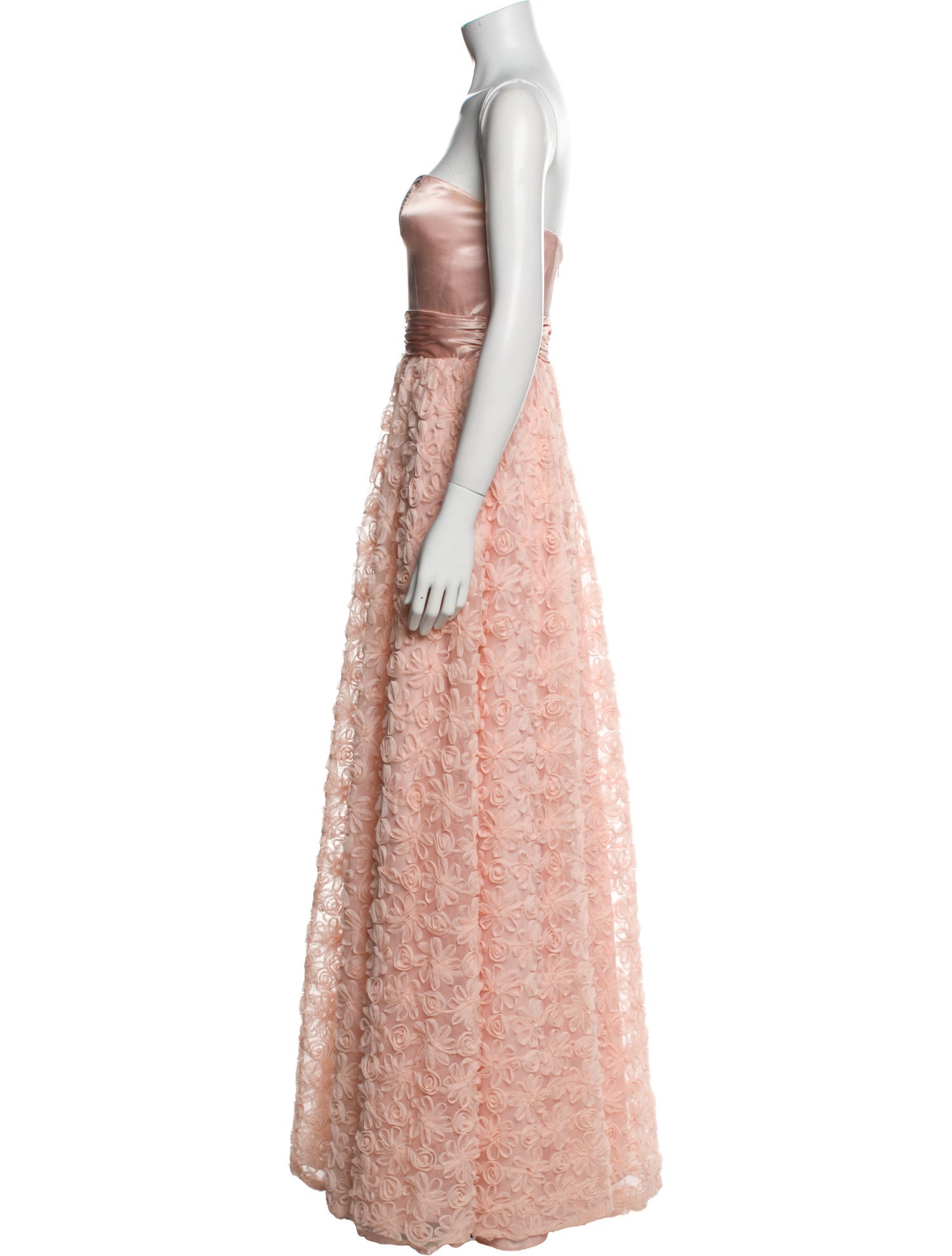 Aidan Mattox Strapless Long Dress