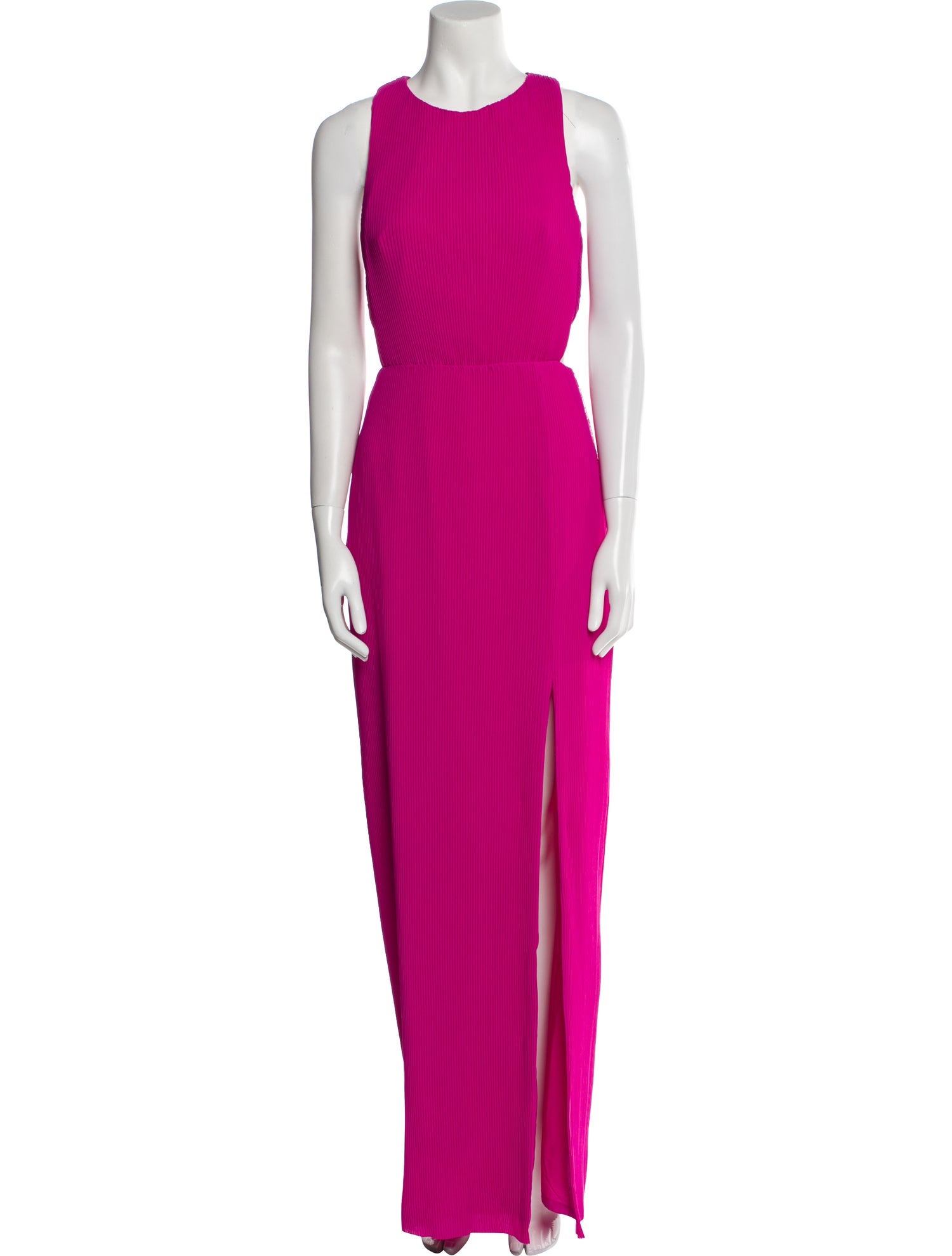 Aidan Mattox Crew Neck Long Dress