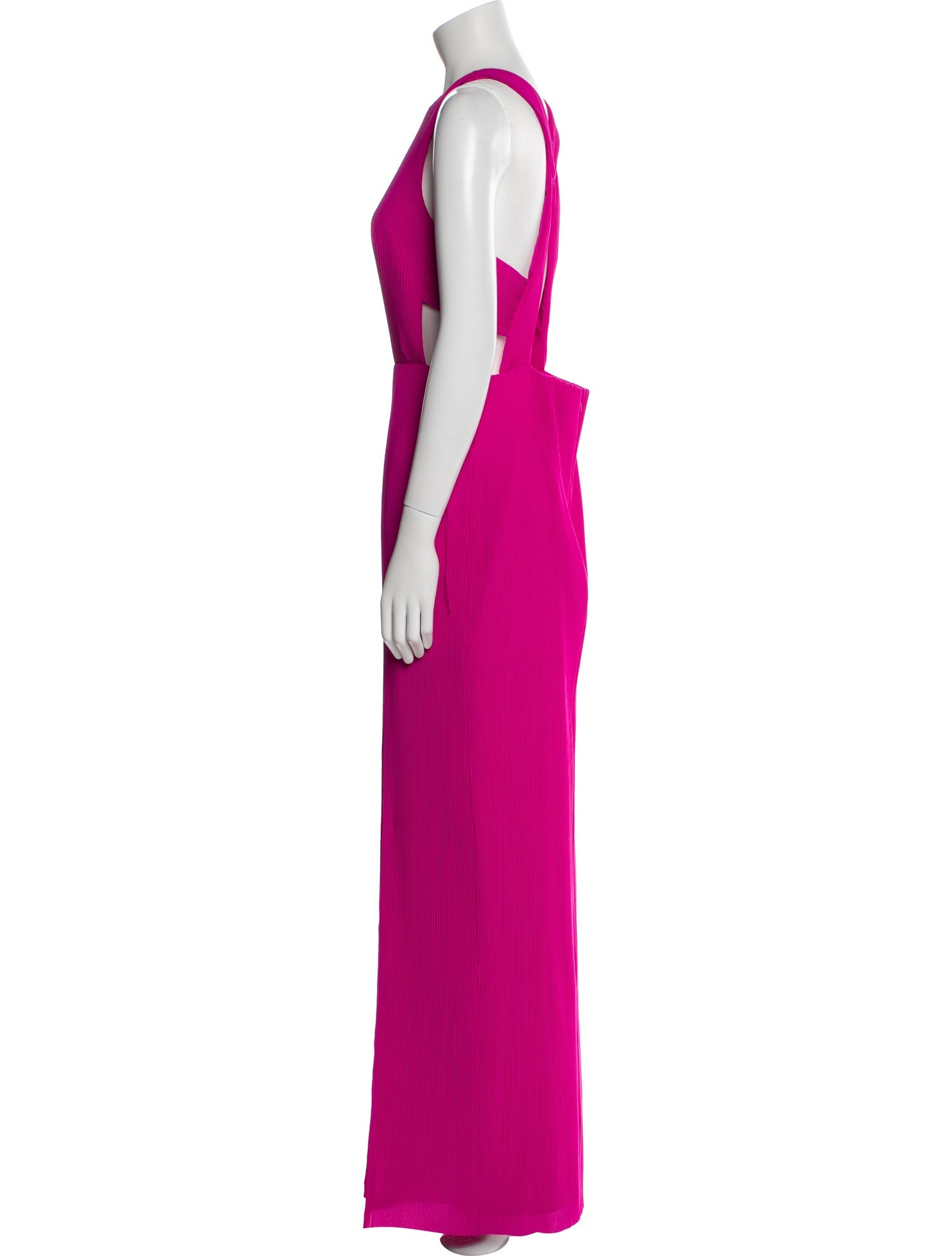 Aidan Mattox Crew Neck Long Dress