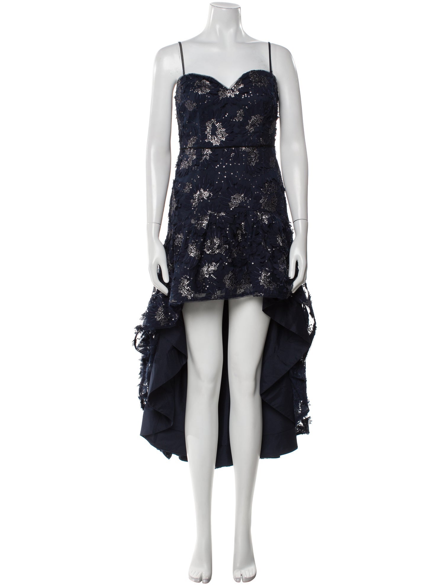 Aidan Mattox Square Neckline Long Dress