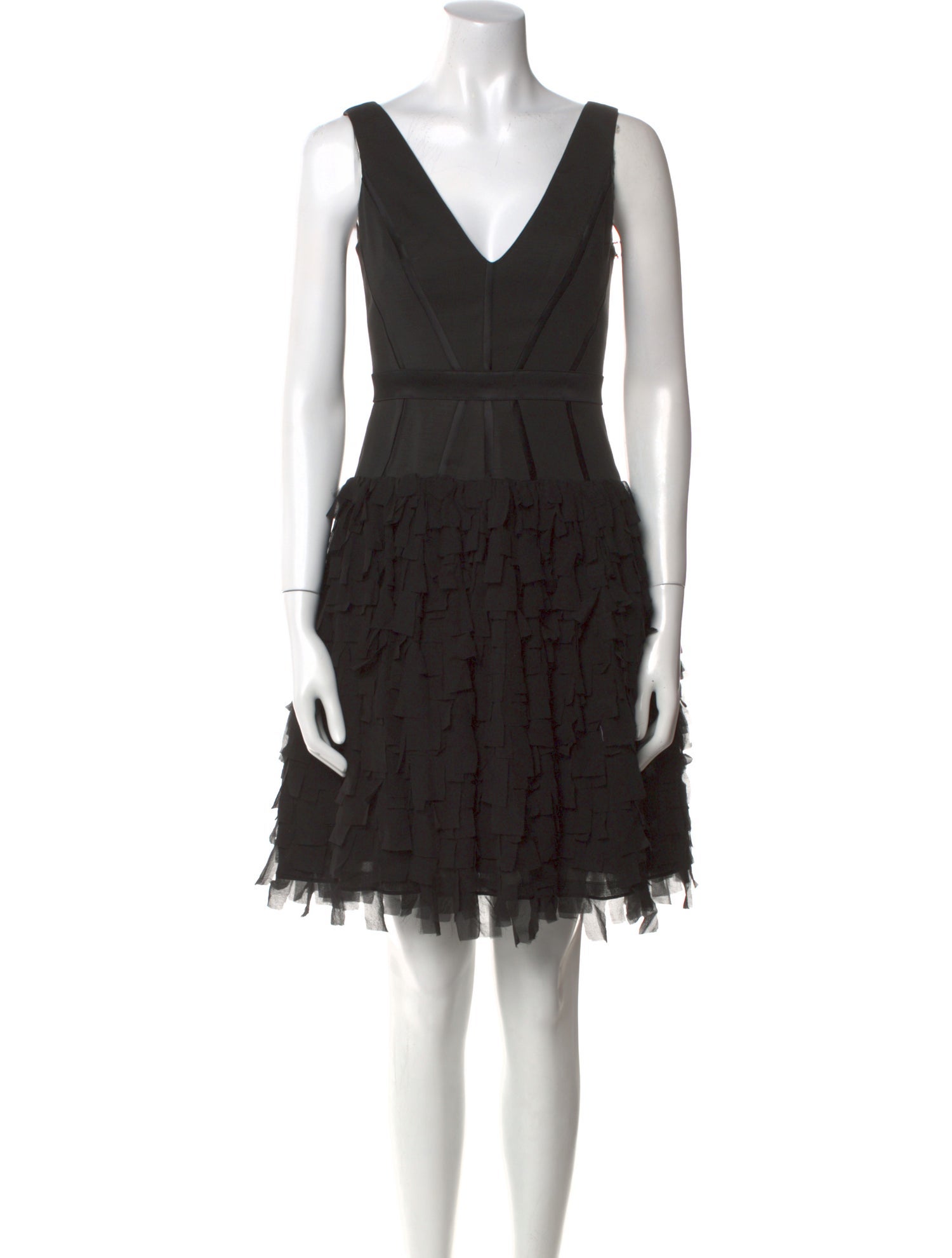 Aidan Mattox V-Neck Mini Dress