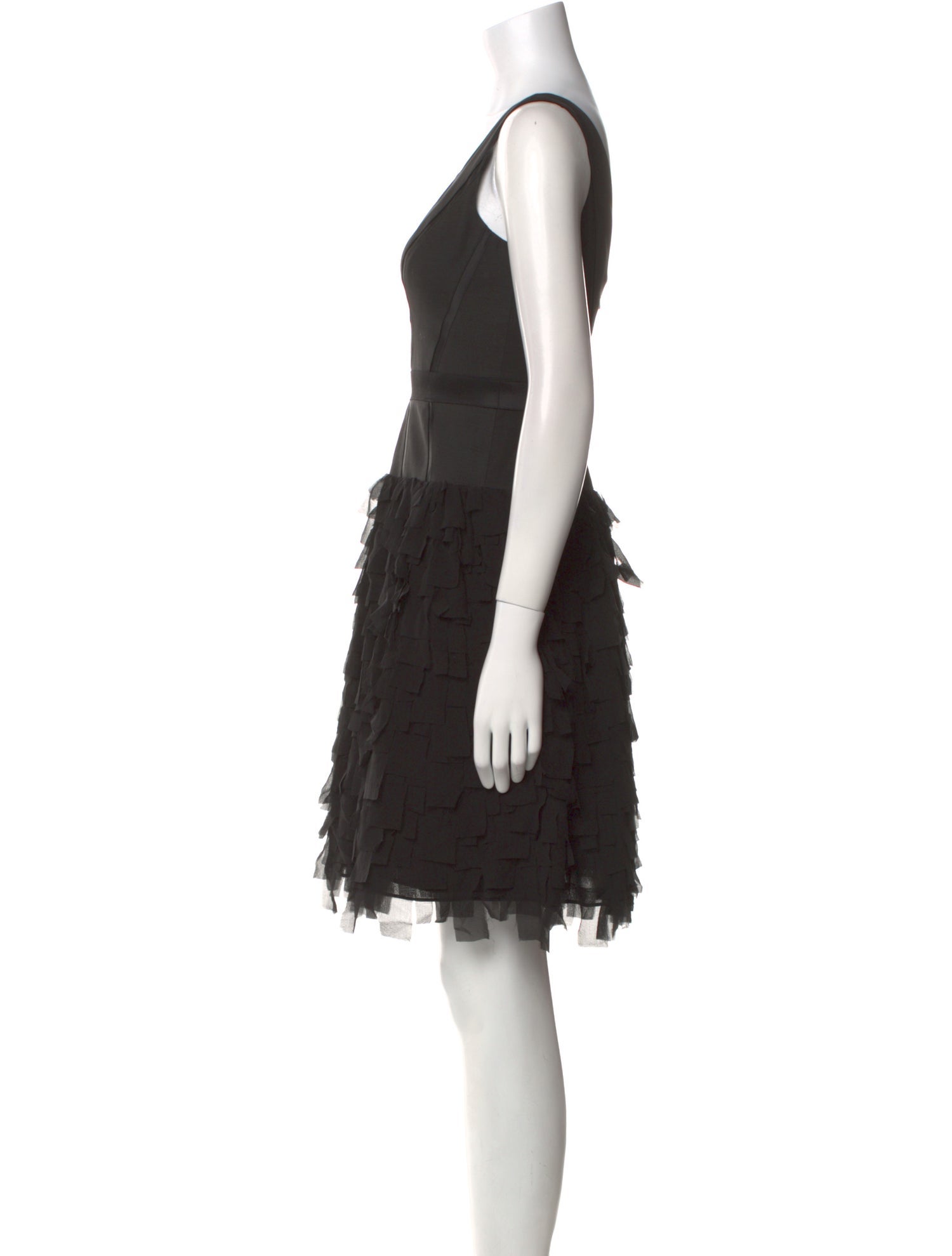 Aidan Mattox V-Neck Mini Dress