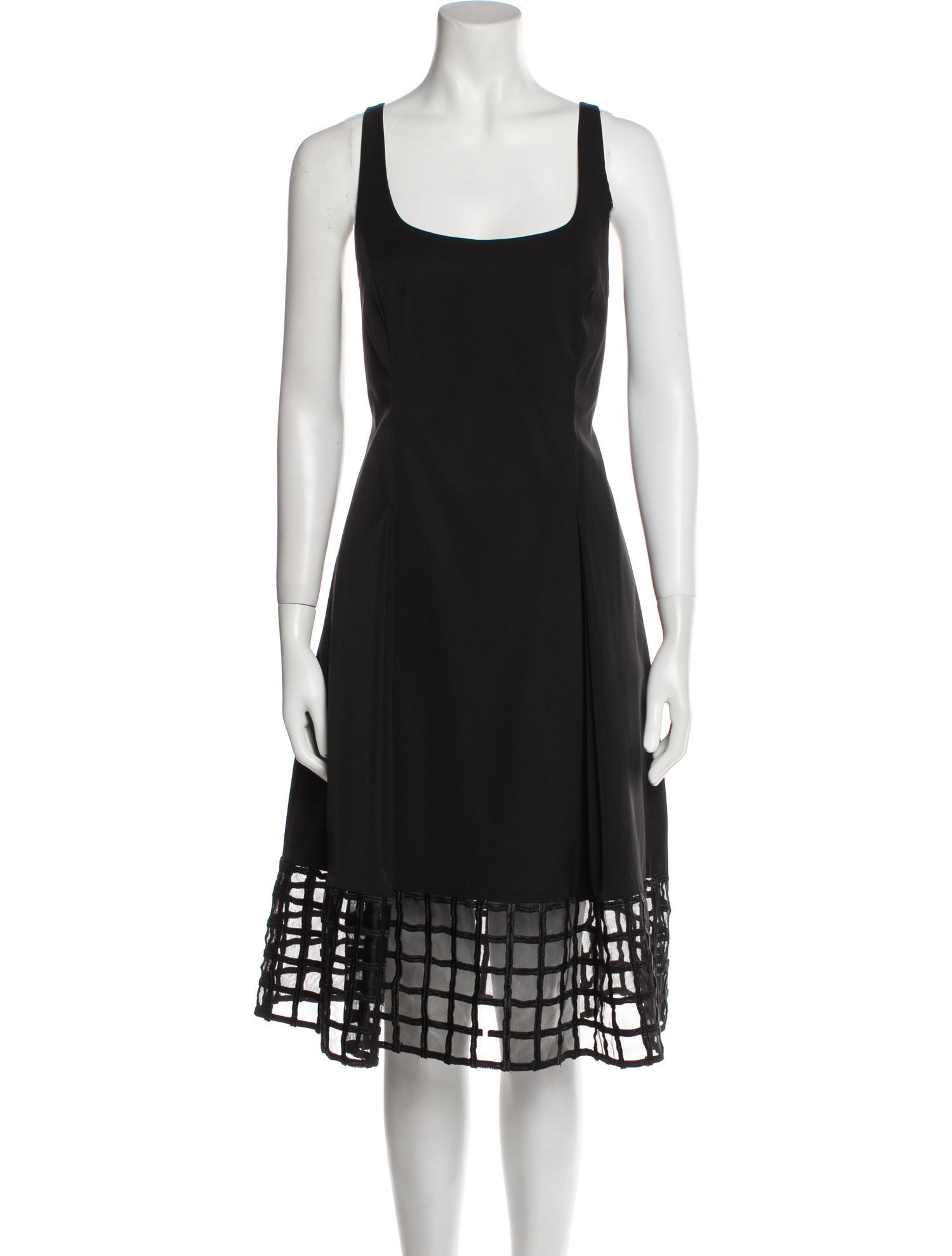 Aidan Mattox Scoop Neck Midi Length Dress