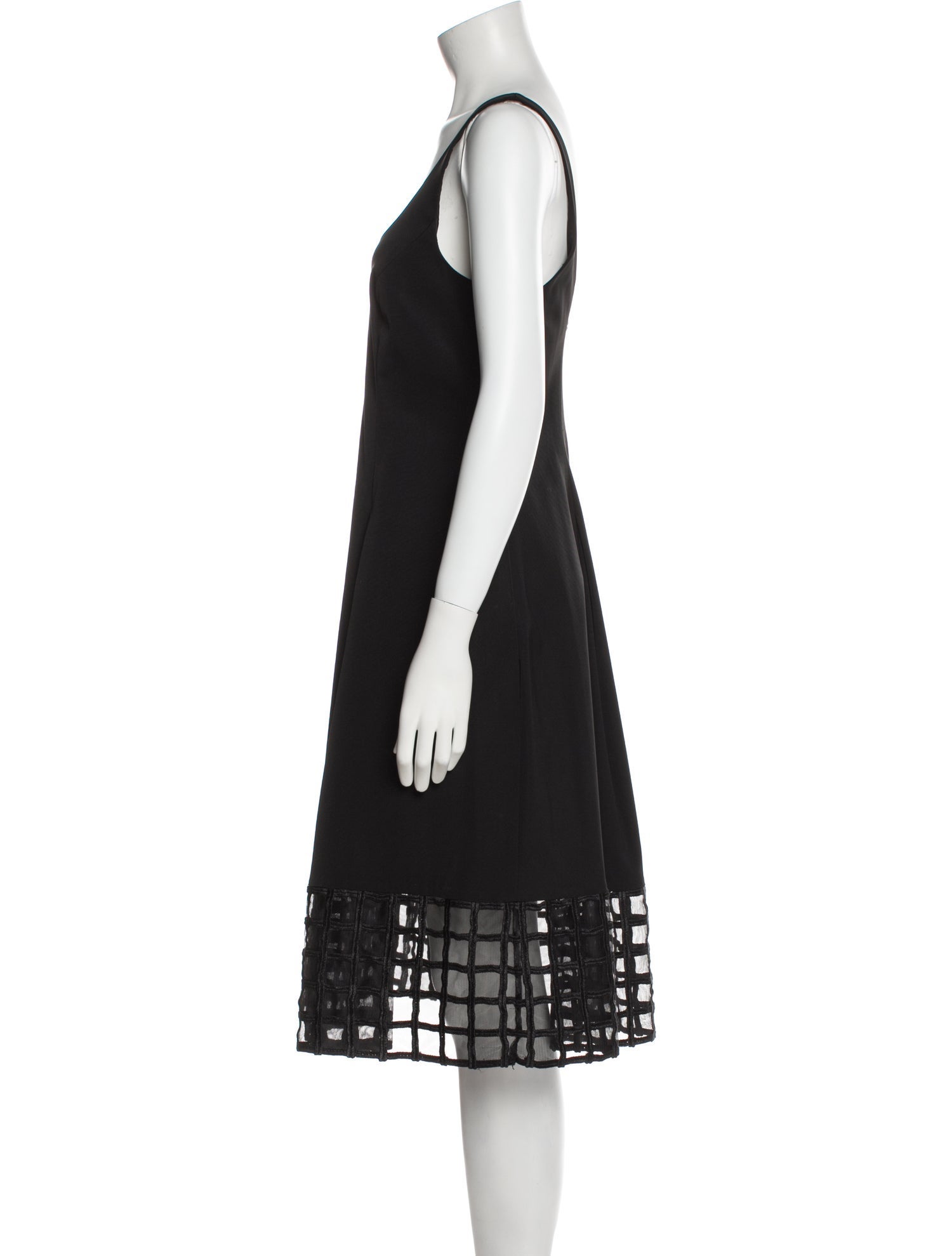 Aidan Mattox Scoop Neck Midi Length Dress