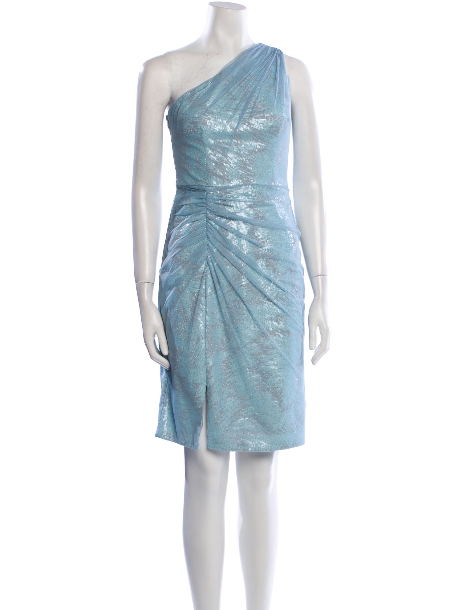 Aidan Mattox One-Shoulder Knee-Length Dress