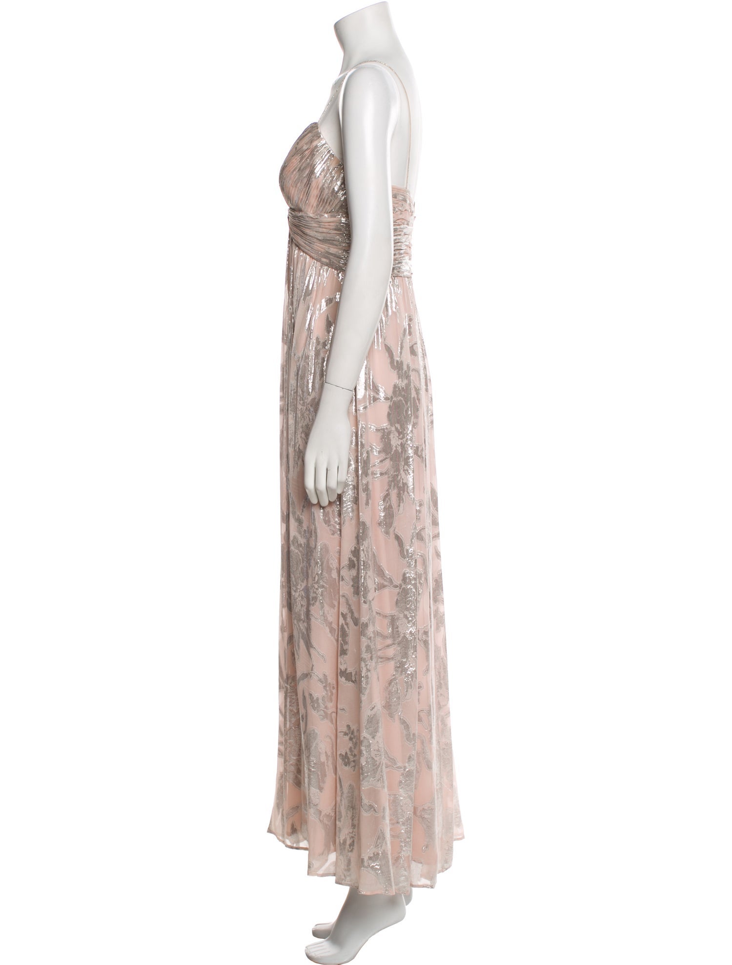 Aidan Mattox Printed Long Dress