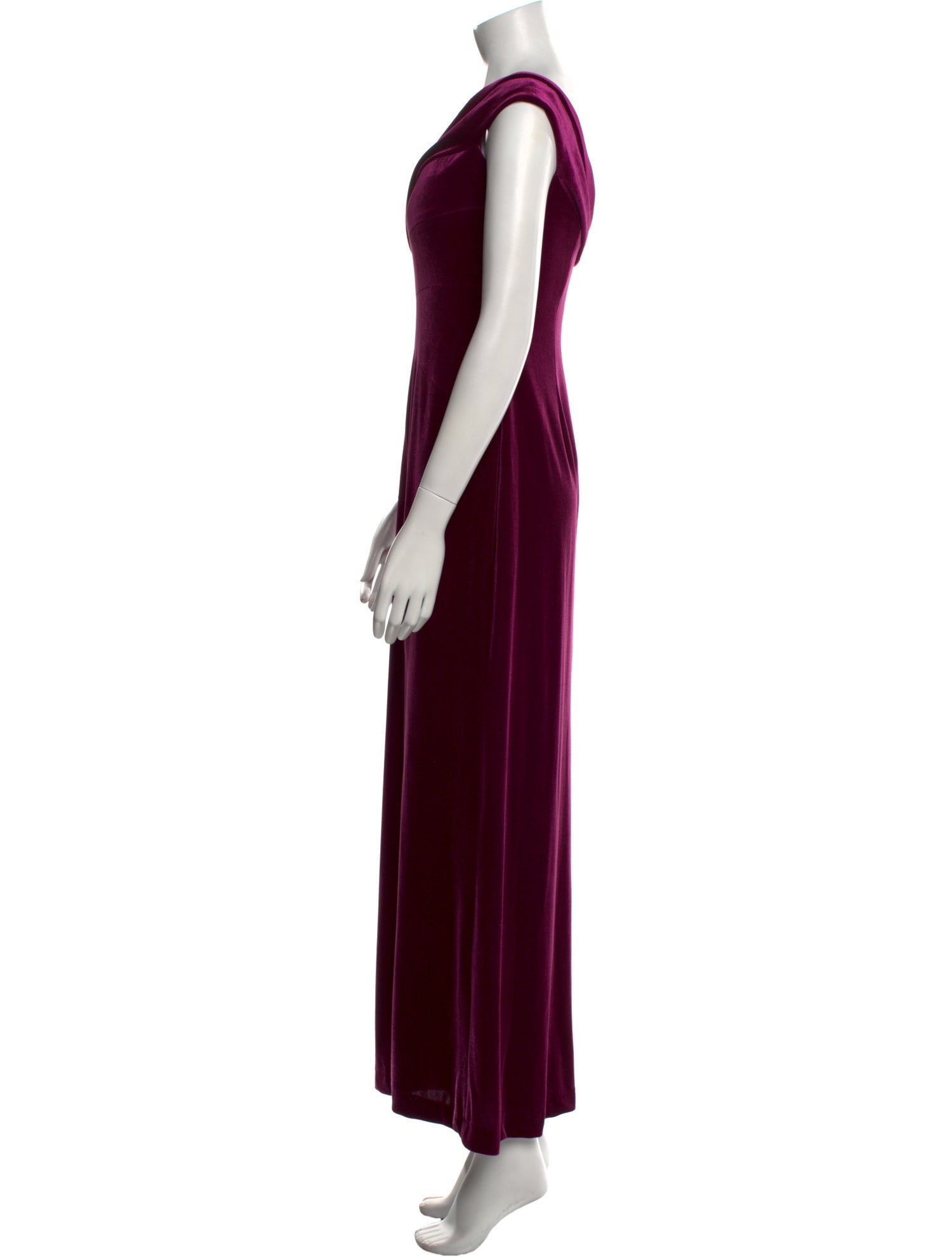 Aidan Mattox V-Neck Long Dress