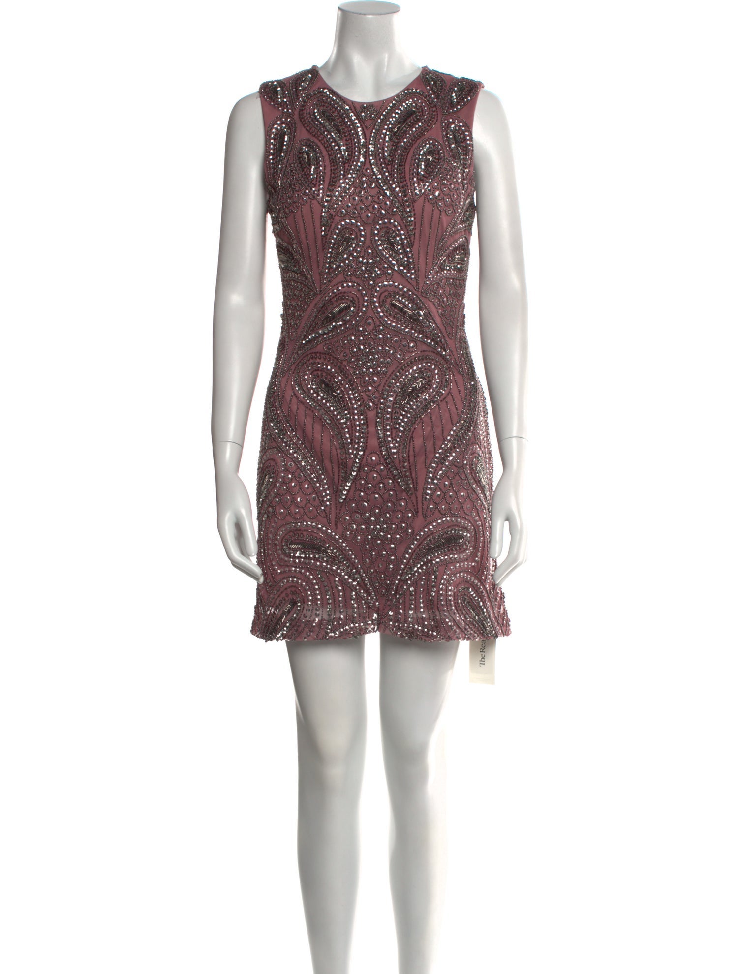 Aidan Mattox Crew Neck Mini Dress