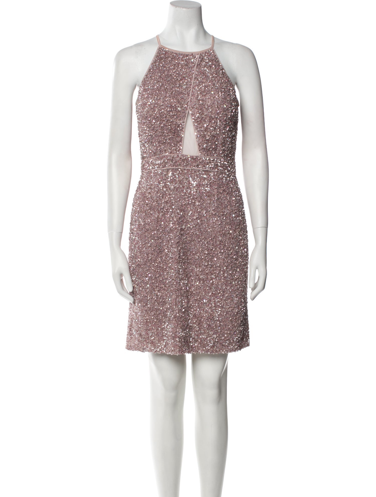 Aidan Mattox Halterneck Mini Dress