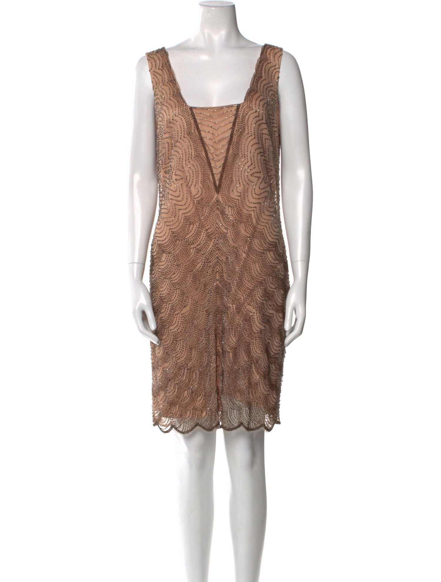 Aidan Mattox Square Neckline Mini Dress