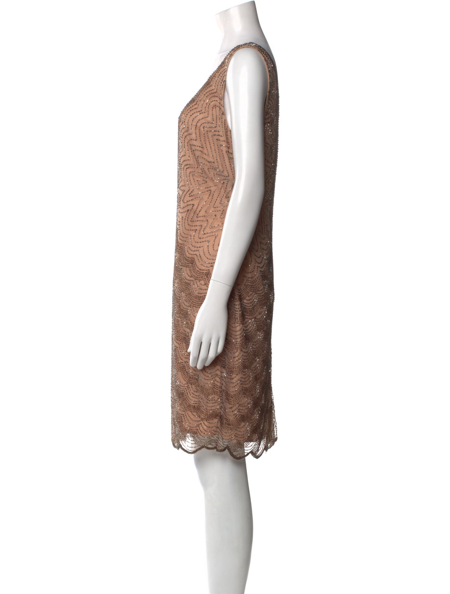 Aidan Mattox Square Neckline Mini Dress