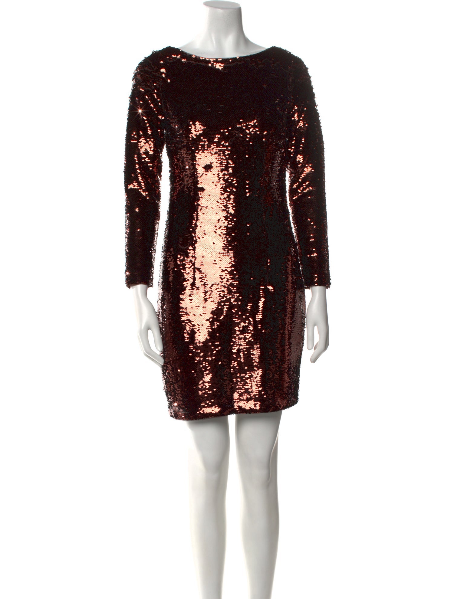 Aidan Mattox Bateau Neckline Mini Dress