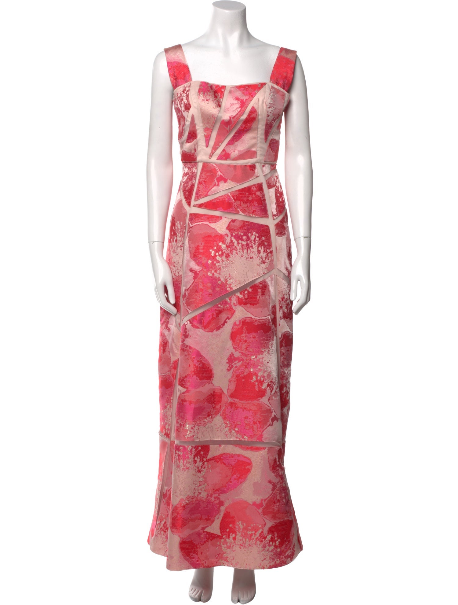 Aidan Mattox Printed Long Dress