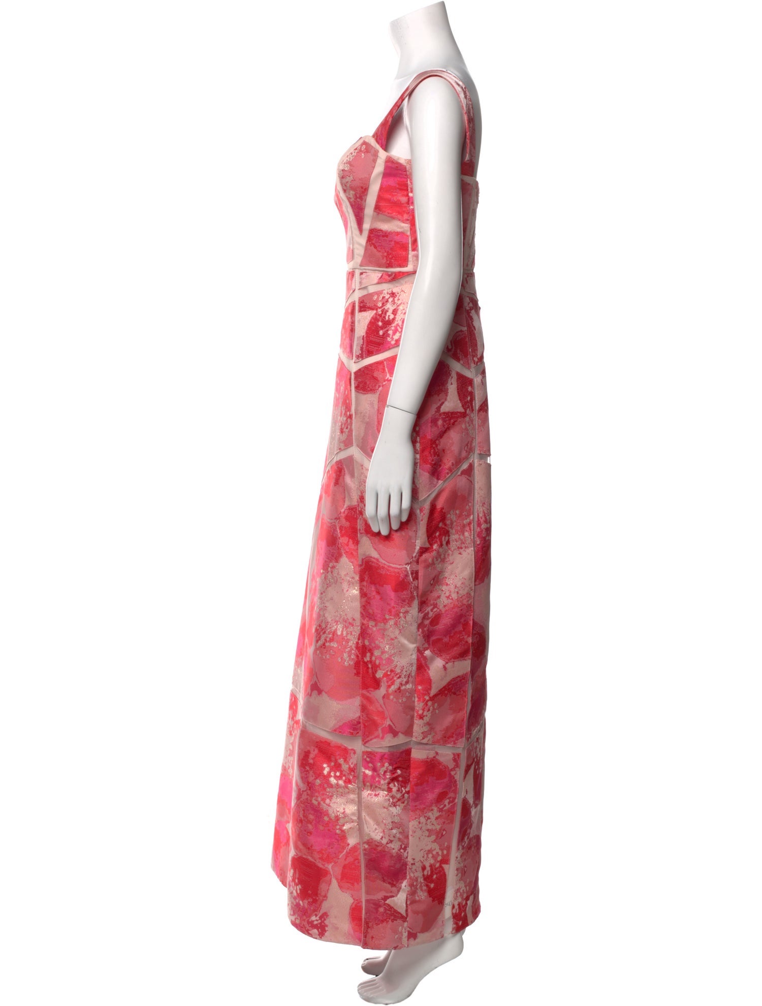 Aidan Mattox Printed Long Dress