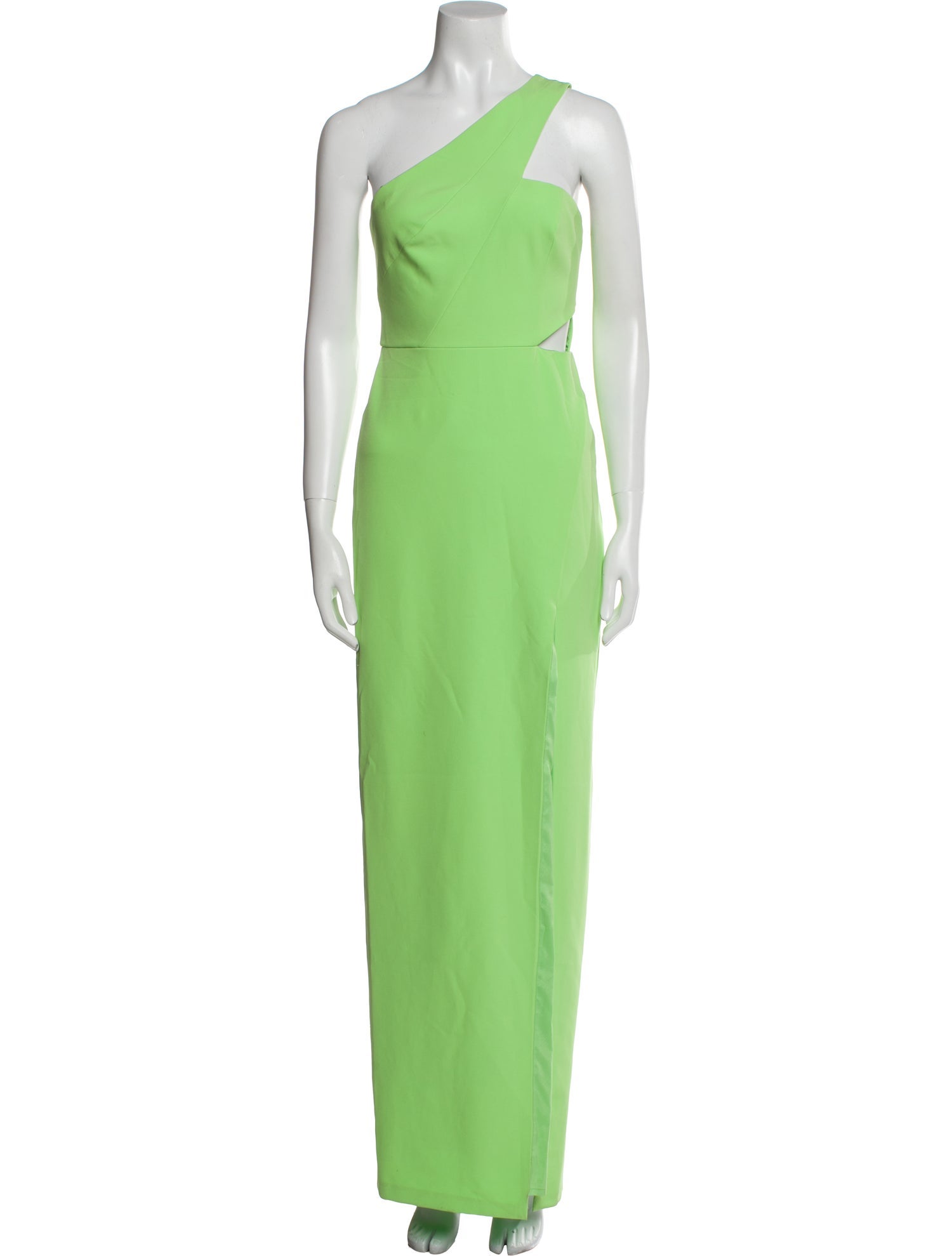 Aidan Mattox One-Shoulder Long Dress