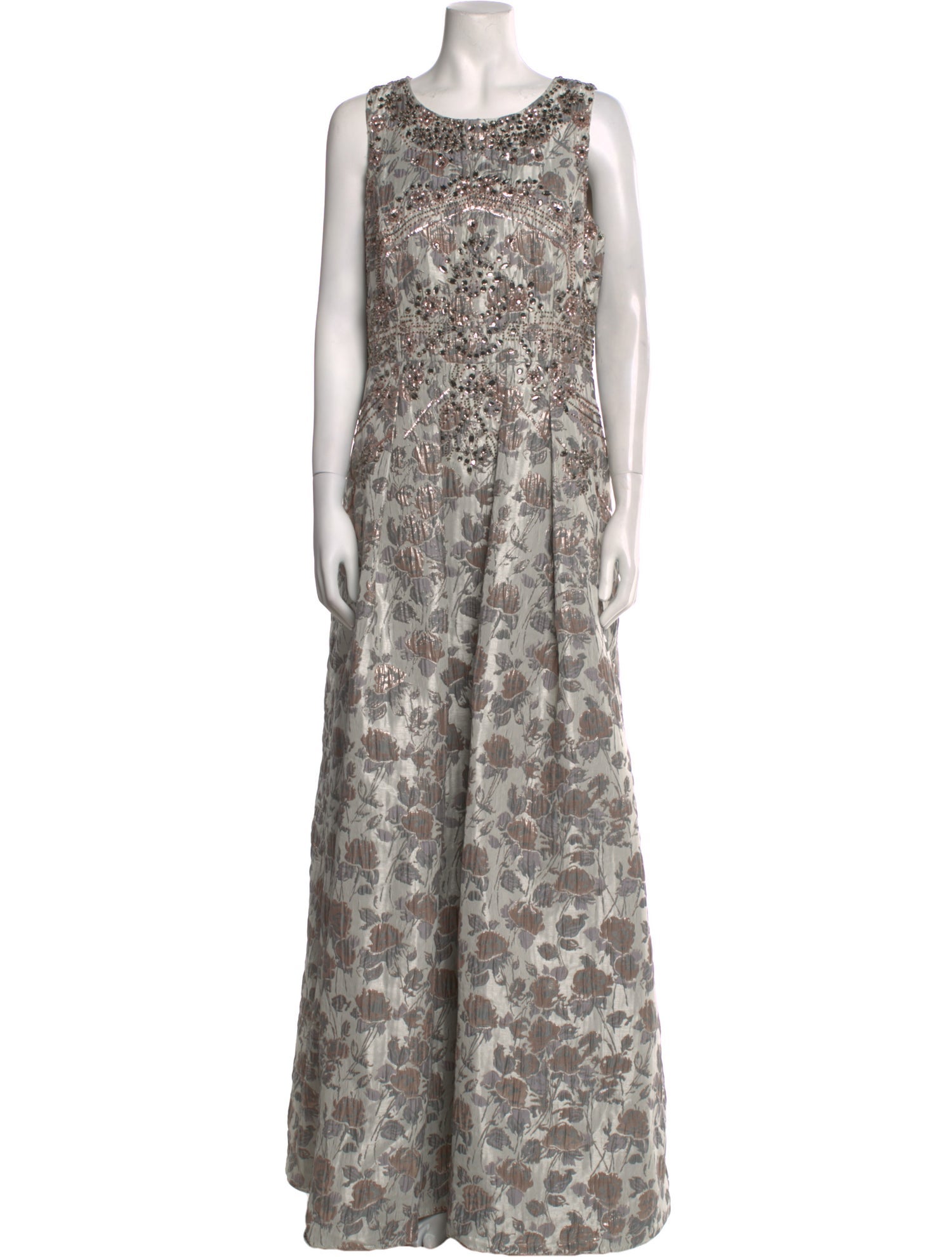 Aidan Mattox Floral Print Long Dress w/ Tags