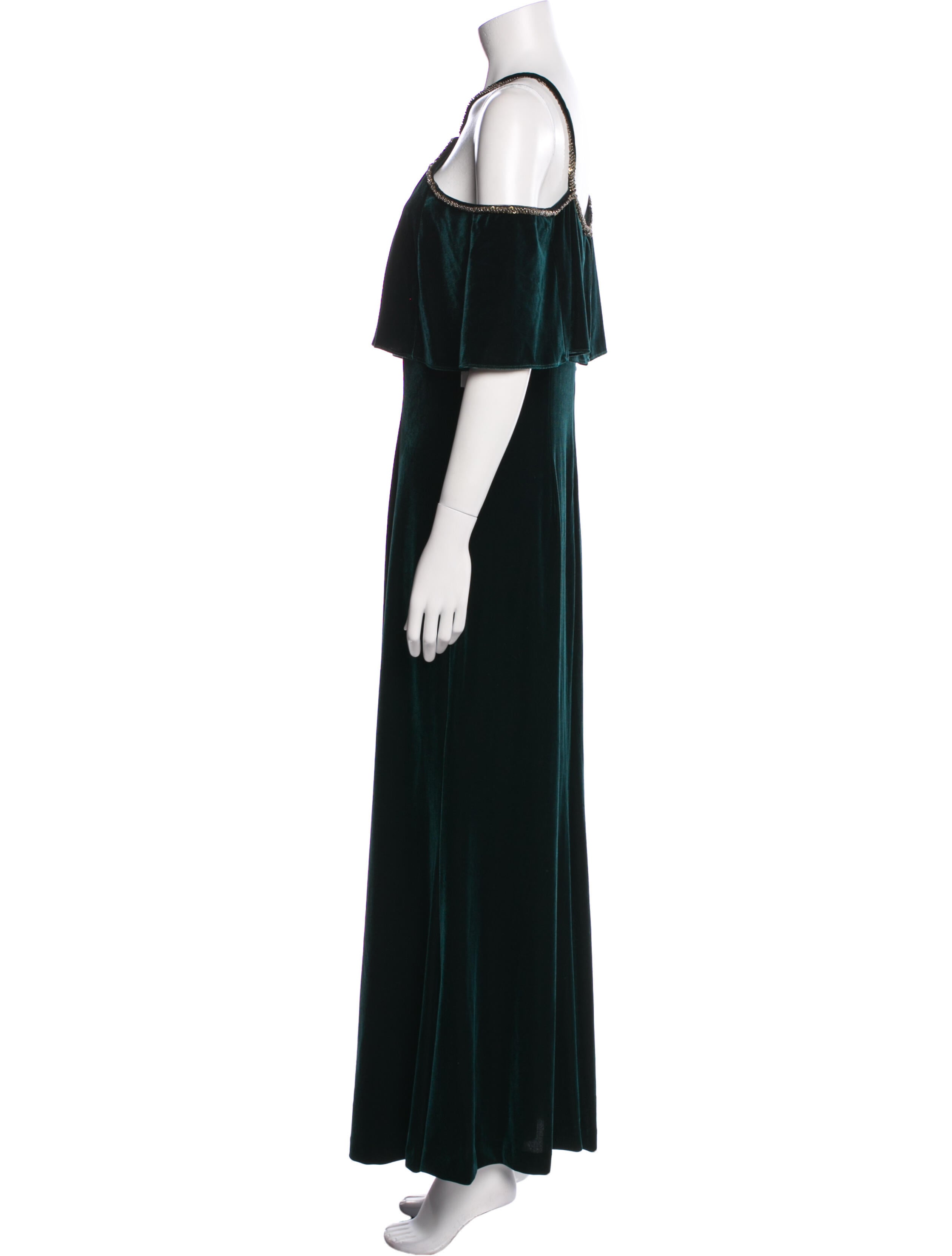 Aidan Mattox Off-The-Shoulder Long Dress