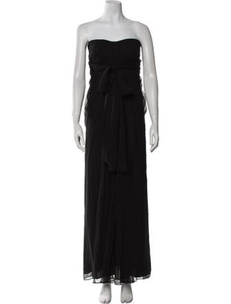 Aidan Mattox Silk Long Dress