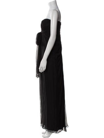 Aidan Mattox Silk Long Dress