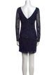 Aidan Mattox Bateau Neckline Mini Dress