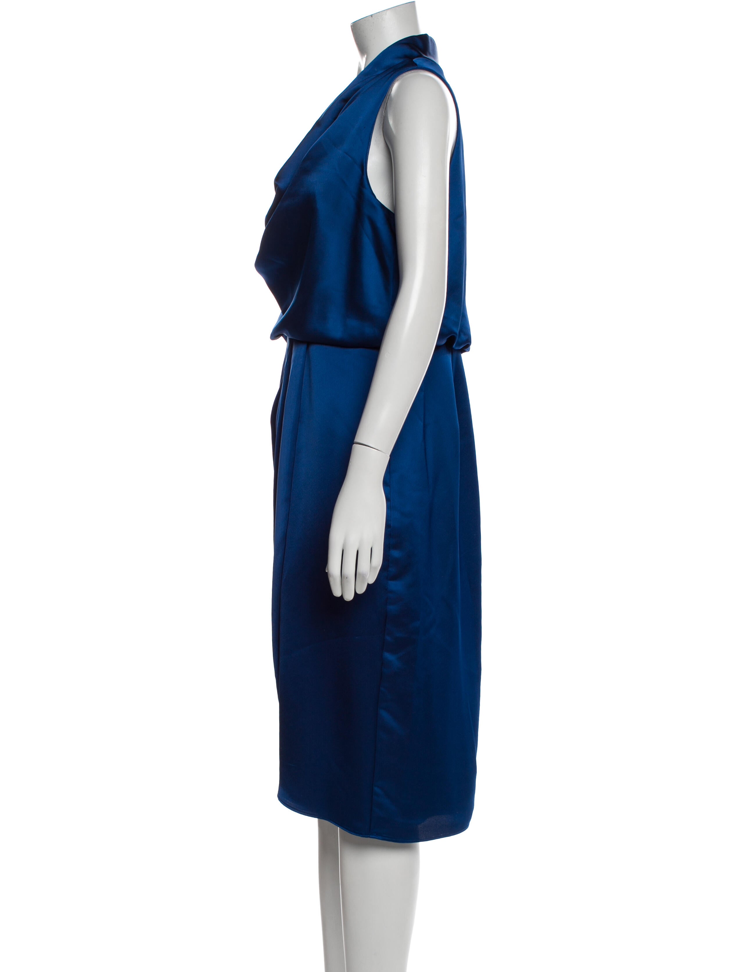 Aidan Mattox Cowl Neck Midi Length Dress