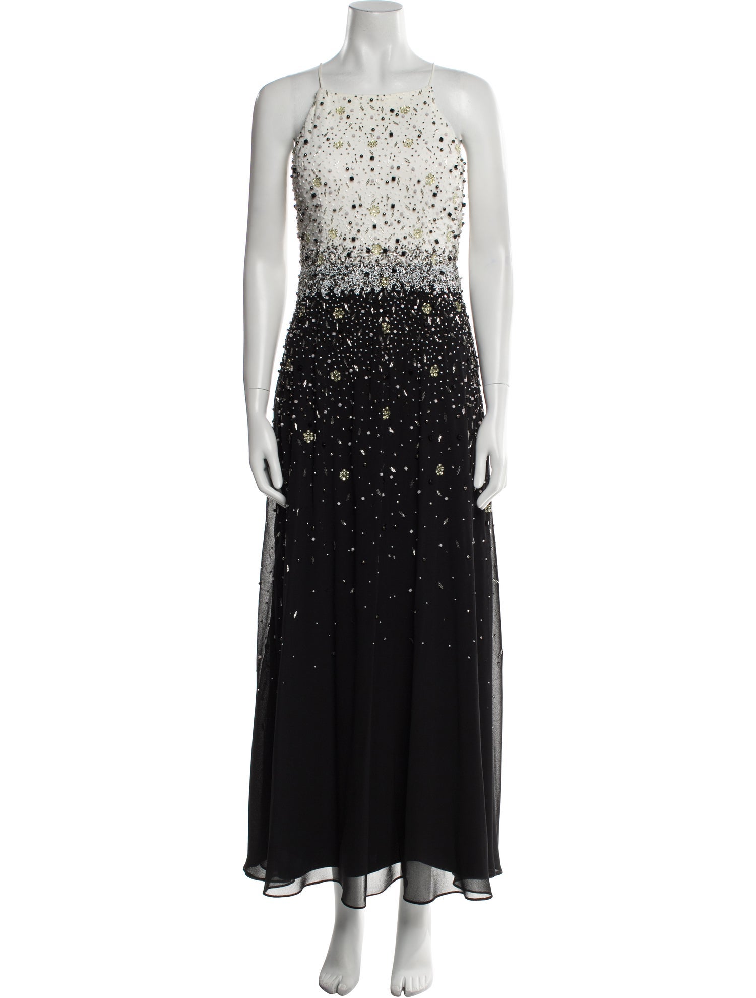 Aidan Mattox Square Neckline Long Dress