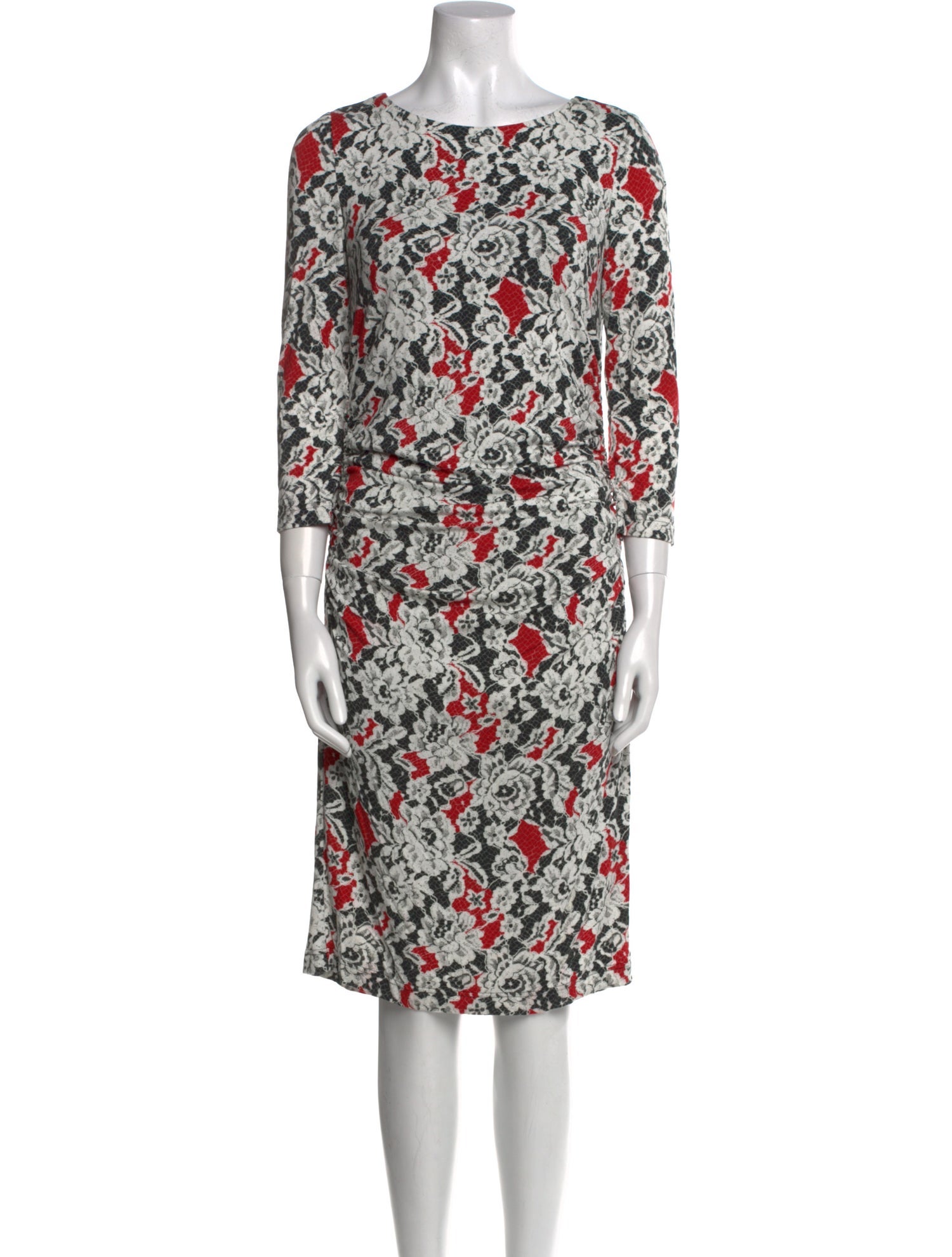 Aidan Mattox Printed Knee-Length Dress