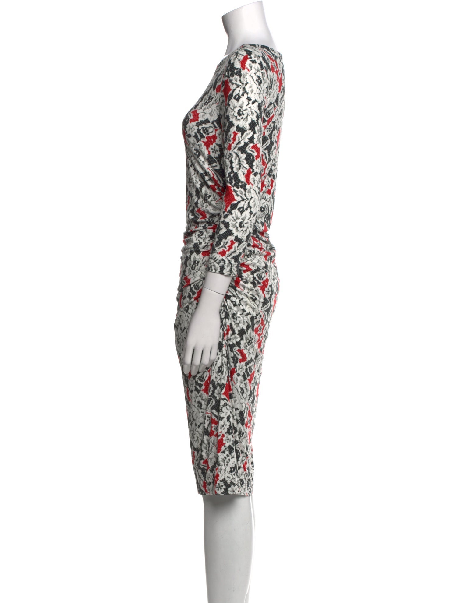 Aidan Mattox Printed Knee-Length Dress