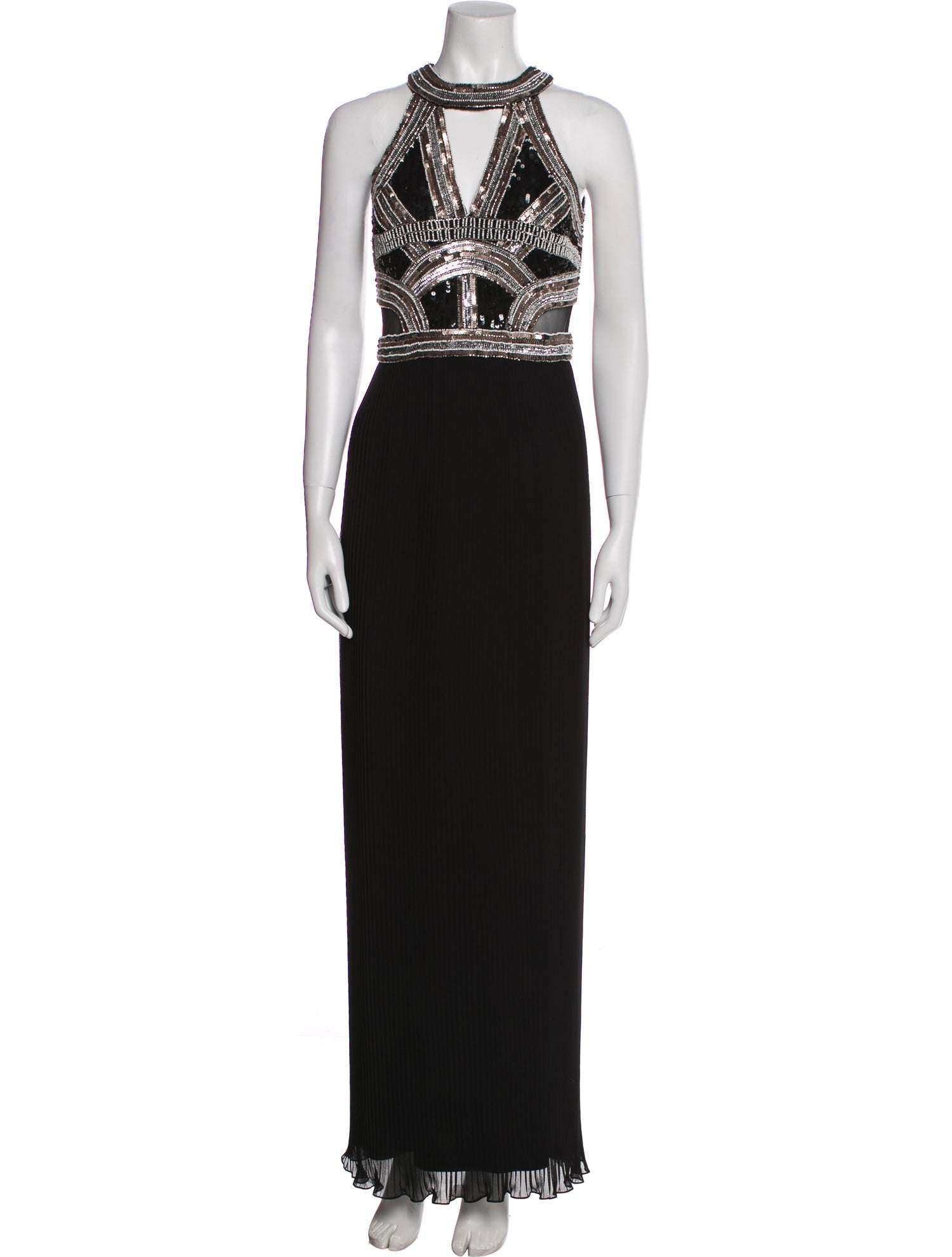 Aidan Mattox Halterneck Long Dress