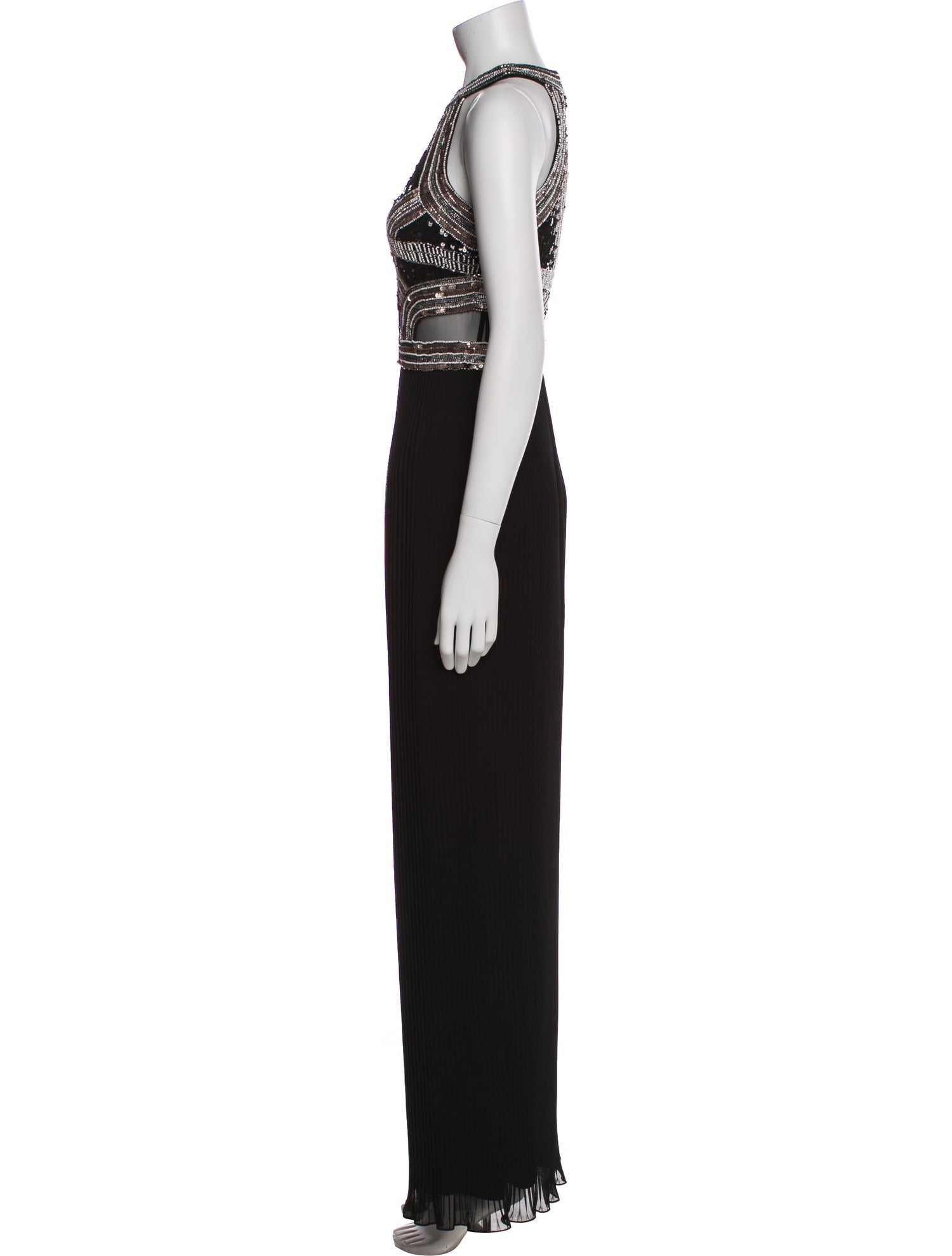 Aidan Mattox Halterneck Long Dress