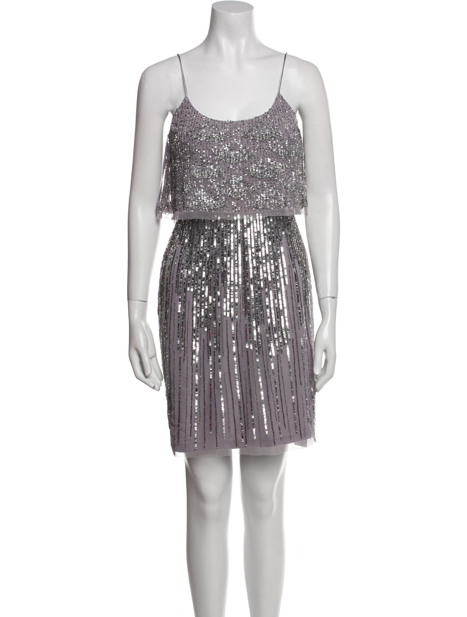 Aidan Mattox Striped Mini Dress