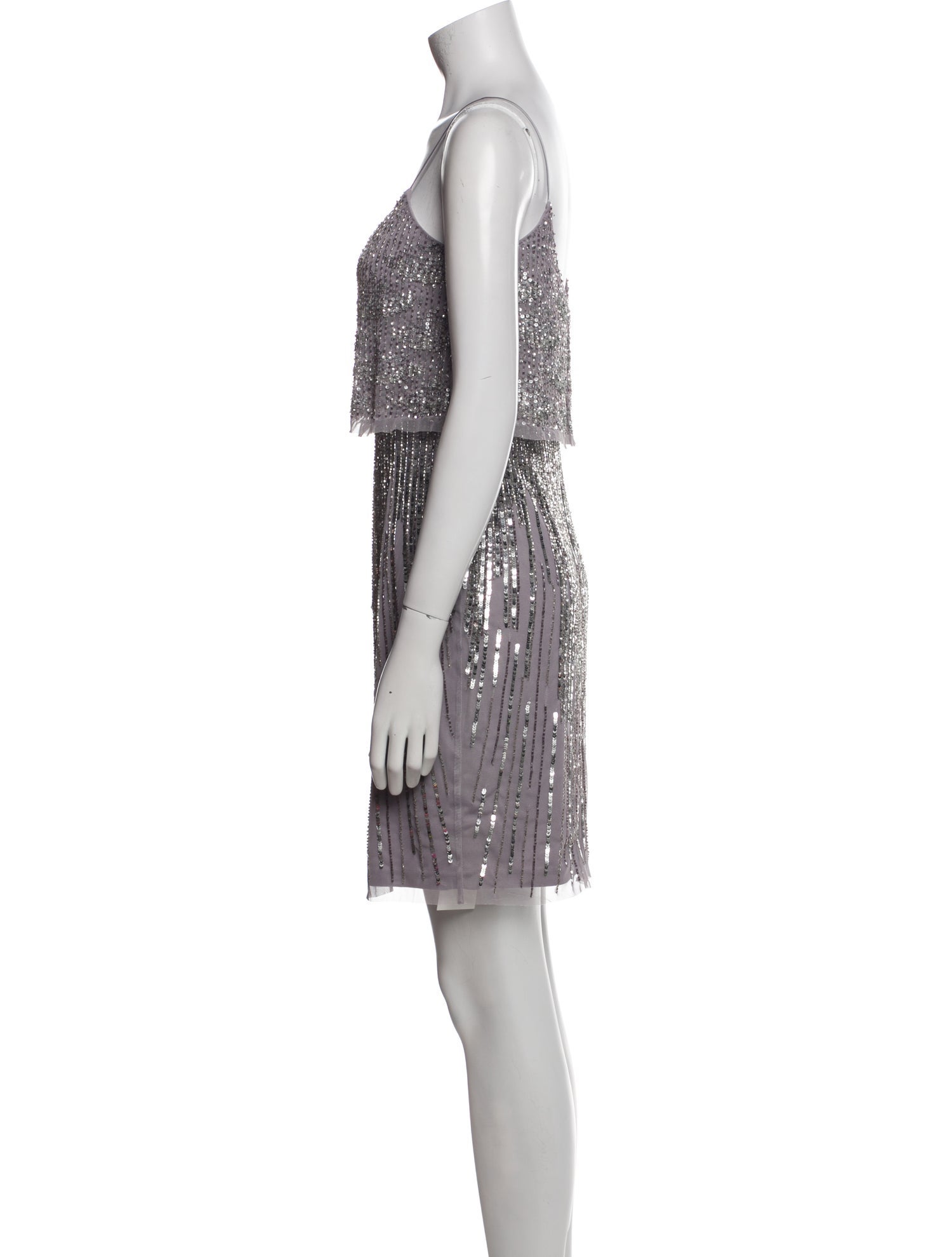 Aidan Mattox Striped Mini Dress