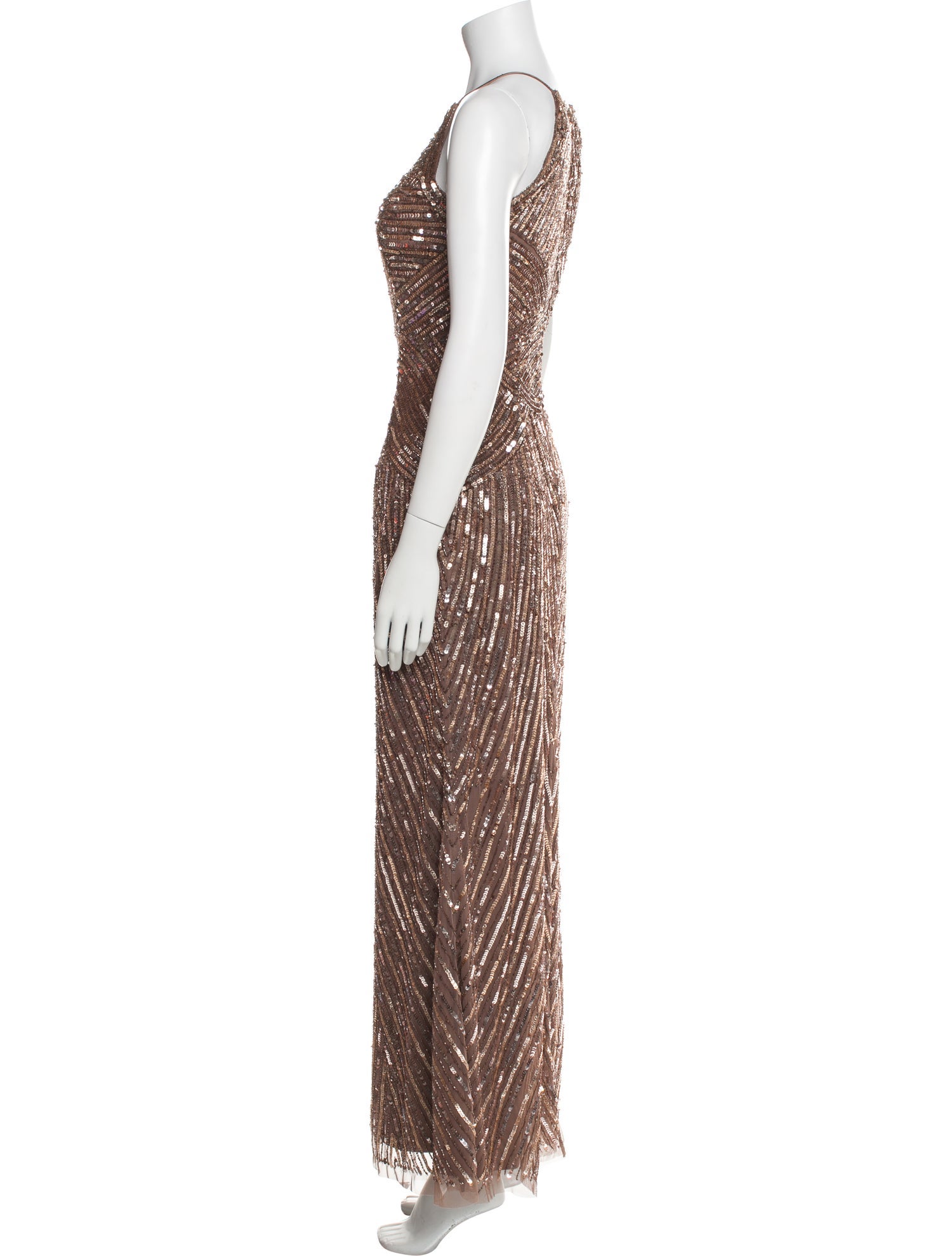 Aidan Mattox Halterneck Midi Length Dress