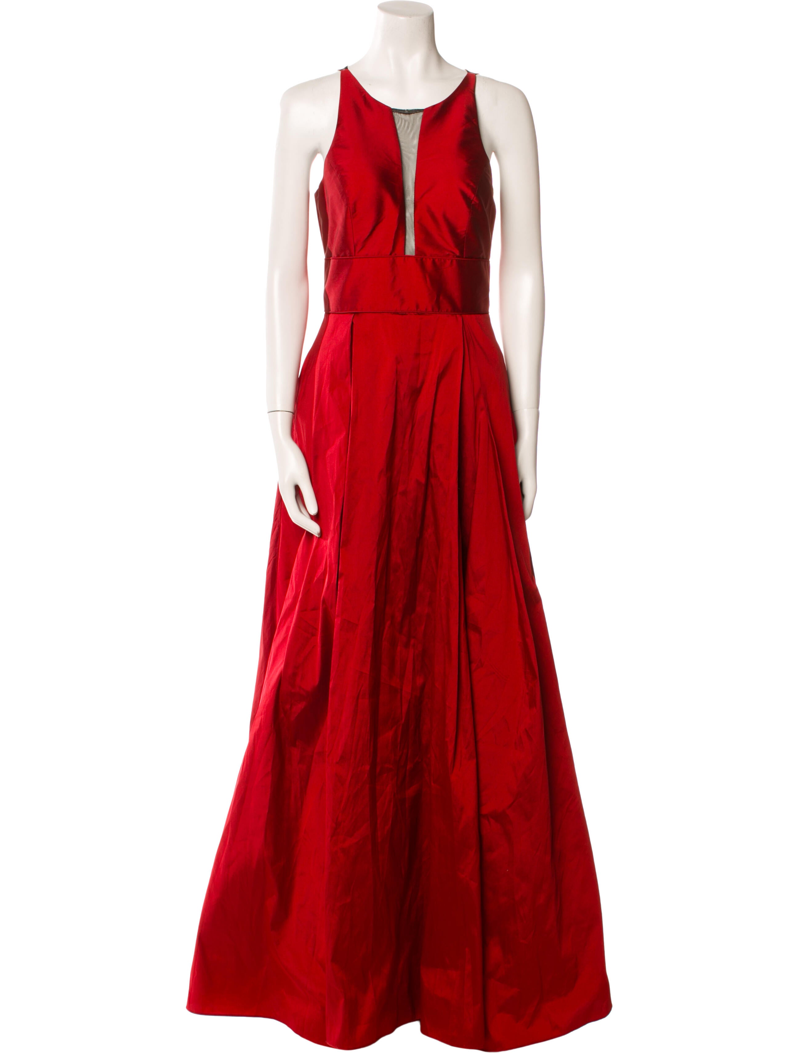 Aidan Mattox Scoop Neck Long Dress