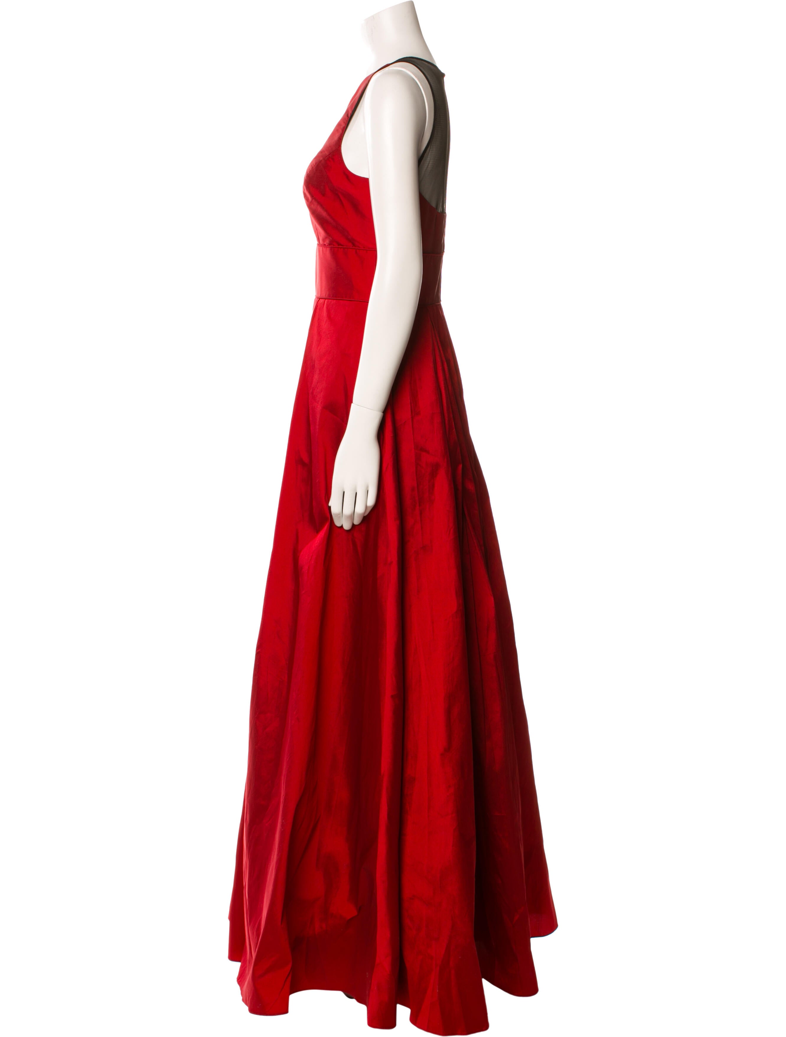 Aidan Mattox Scoop Neck Long Dress