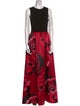 Aidan Mattox Floral Print Long Dress