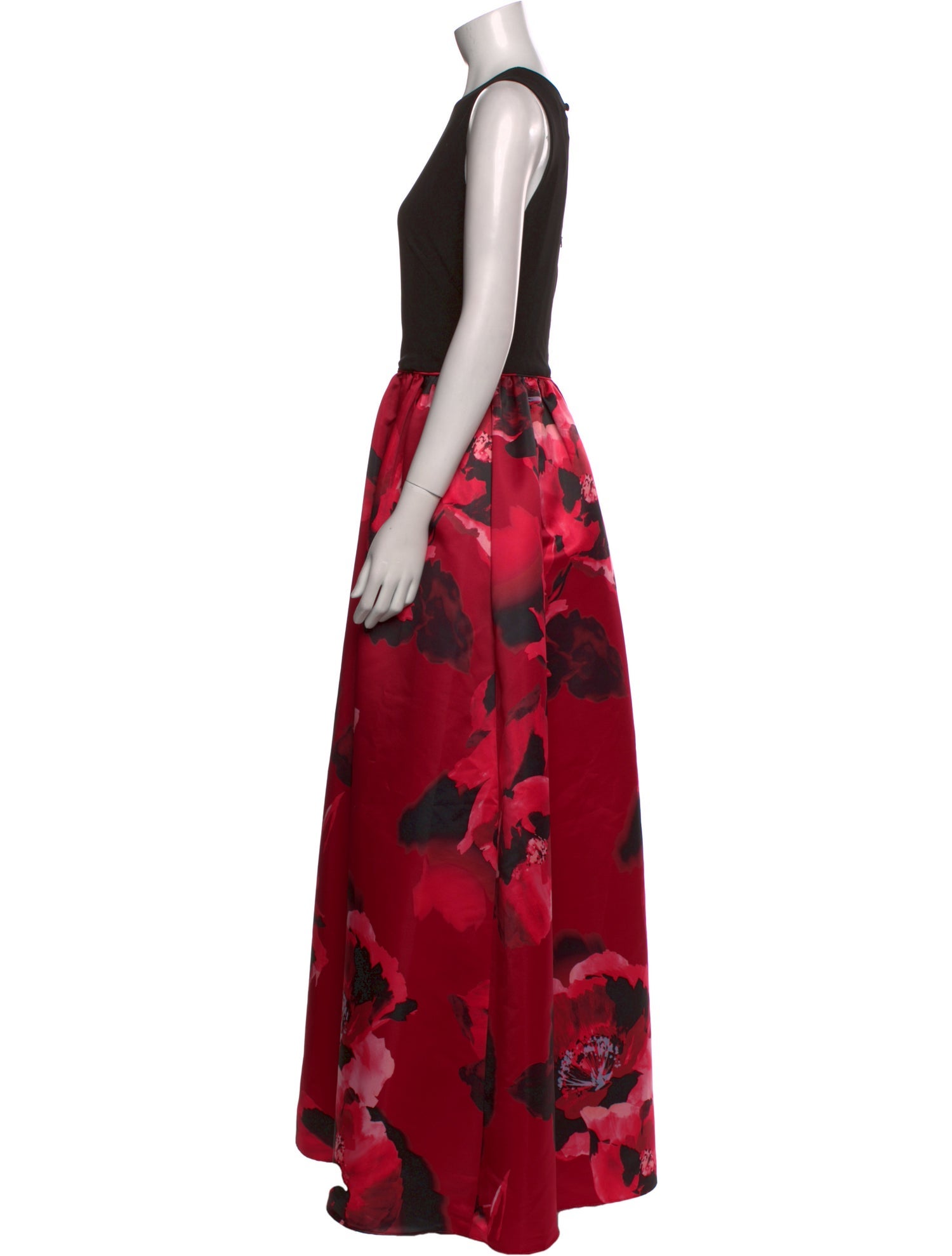 Aidan Mattox Floral Print Long Dress