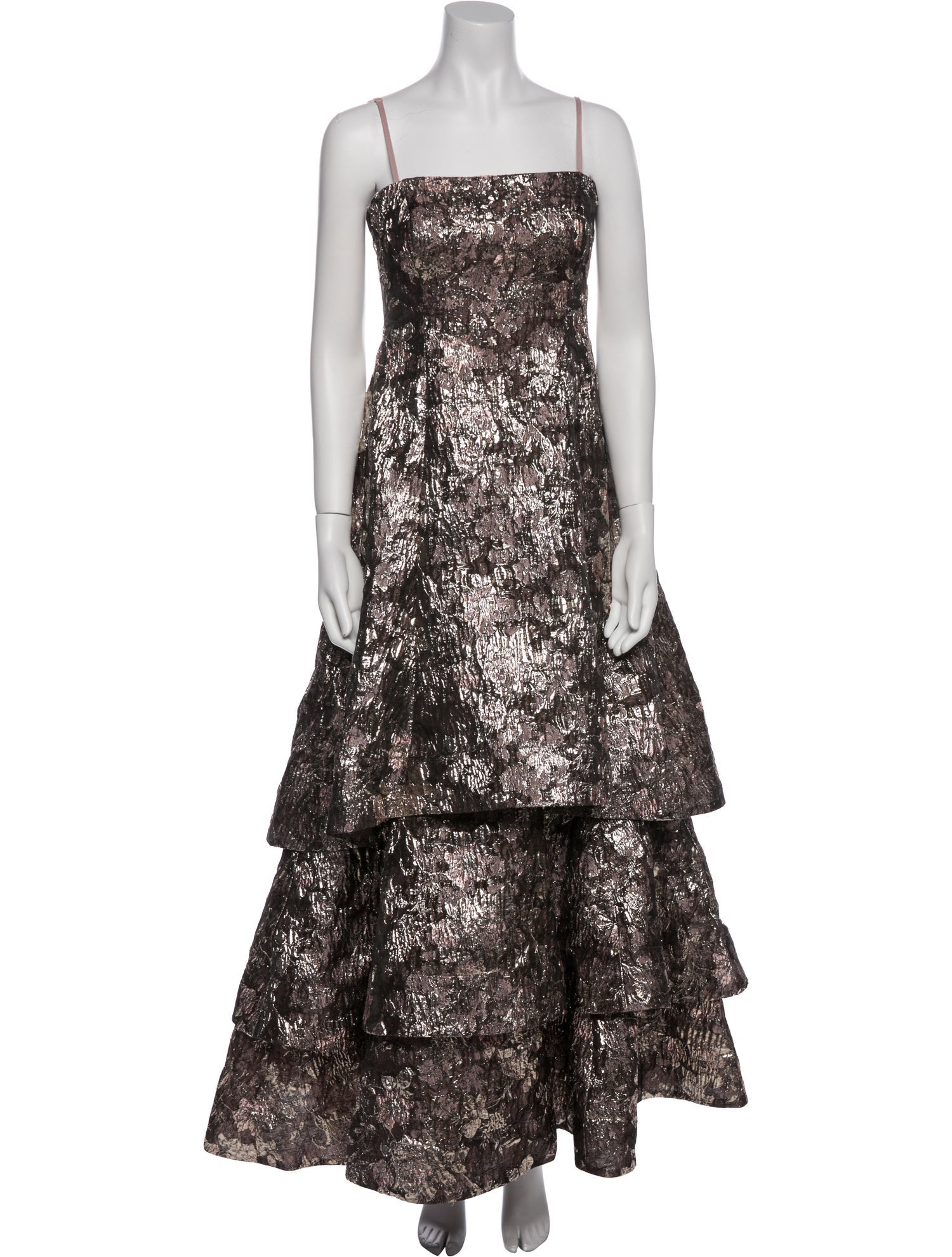 Aidan Mattox Printed Long Dress