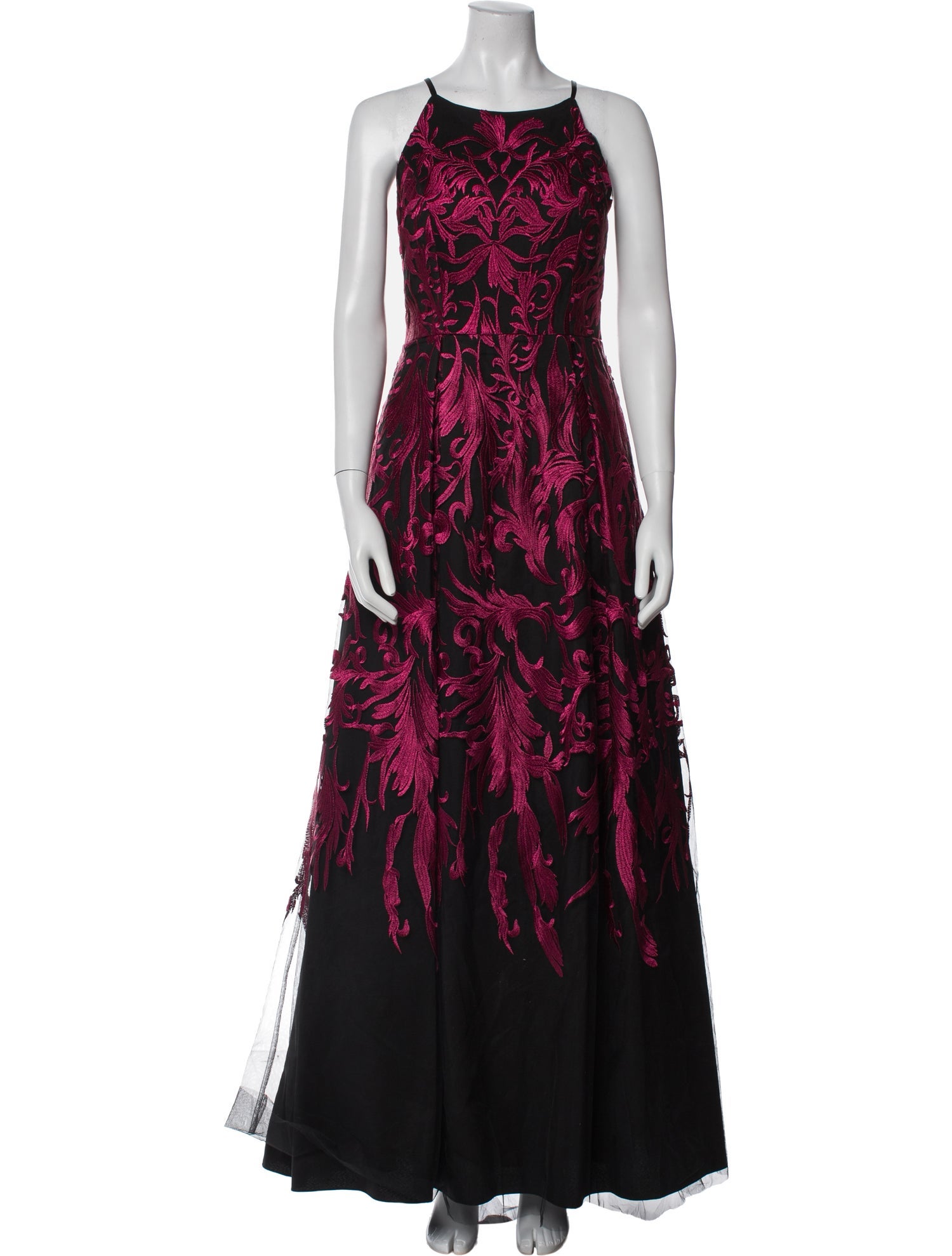 Aidan Mattox Printed Long Dress